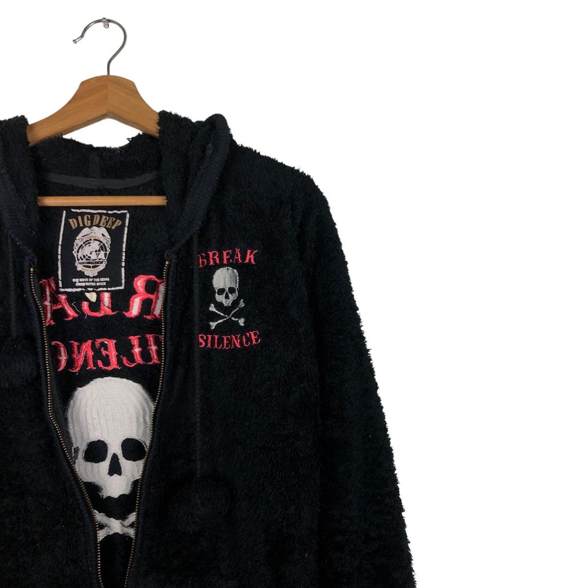 Hysteric Glamour 🔥Dig Deep Break Silence Biker Jacket Skeleton Big Logo Size US L / EU 52-54 / 3 - 6 Thumbnail