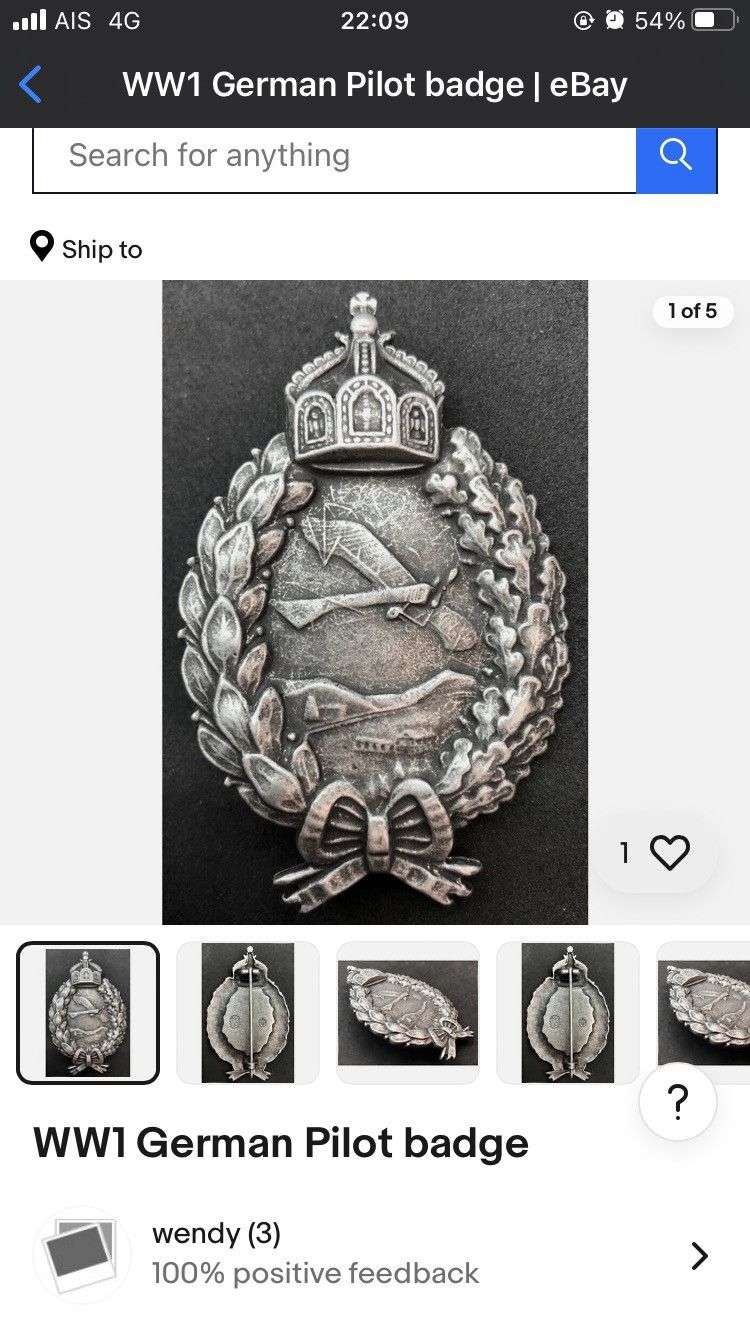 Vintage Rare Vintage WWI Military Germany Size 42R - 6 Thumbnail