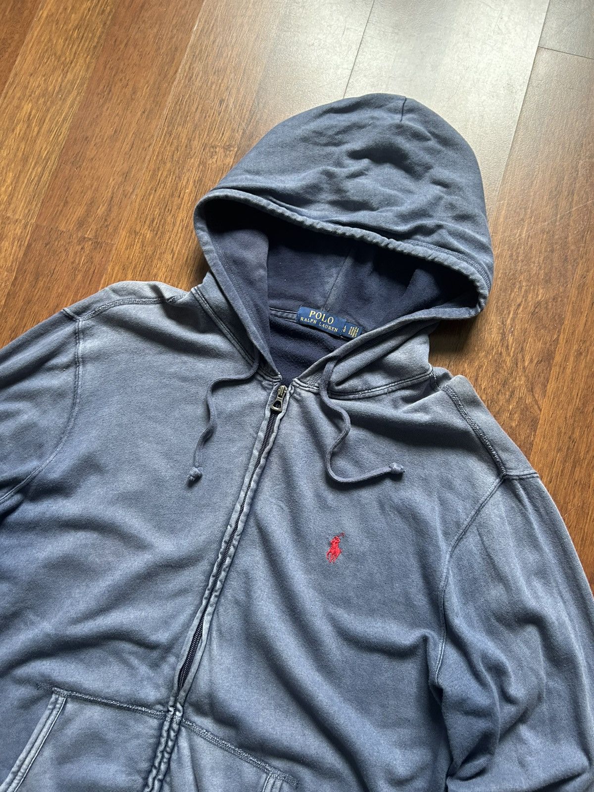 Polo Ralph Lauren Vintage Polo Ralph Lauren SunFaded Zip Hoodie Y2K Streetwear Size US L / EU 52-54 / 3 - 3 Thumbnail