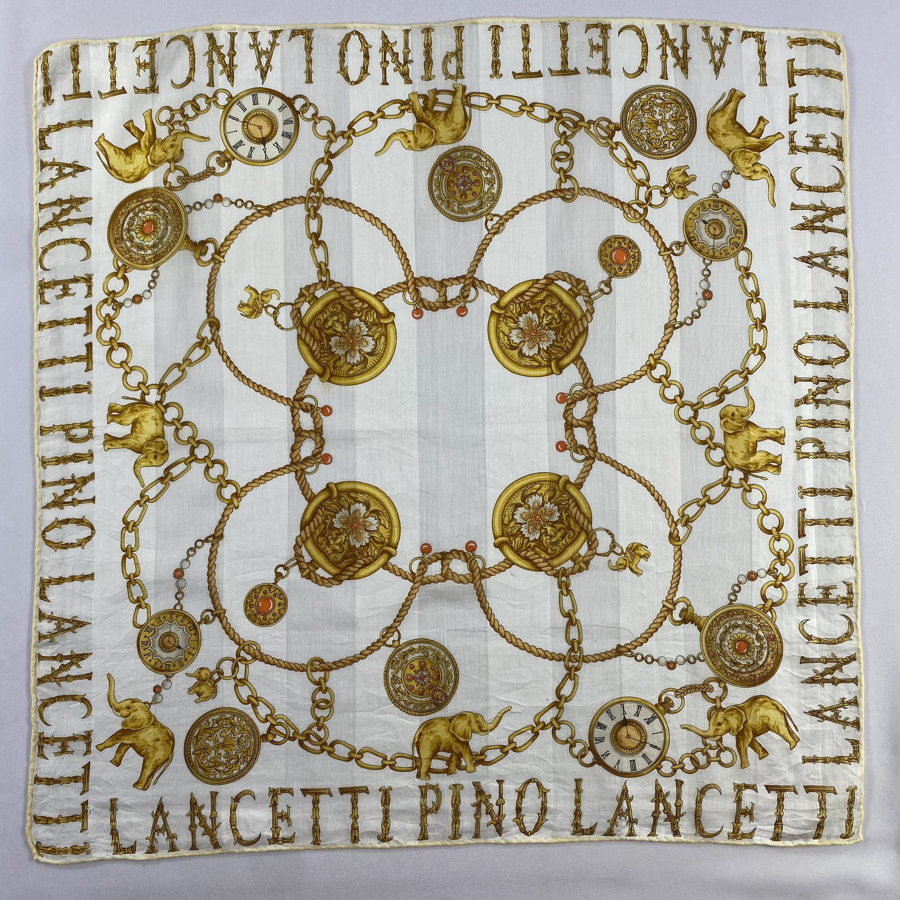 Lui di Lancetti × Vintage Lancetti Handkerchief / Neckerchief / Bandana-P701 Size ONE SIZE - 1 Thumbnail