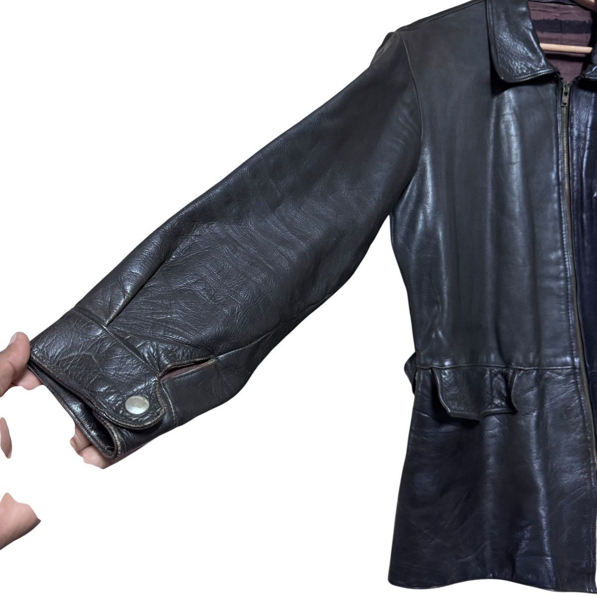 Vintage Vintage 50s Horsehide Leather Hunting Jacket Lightning Zip Size US L / EU 52-54 / 3 - 5 Thumbnail