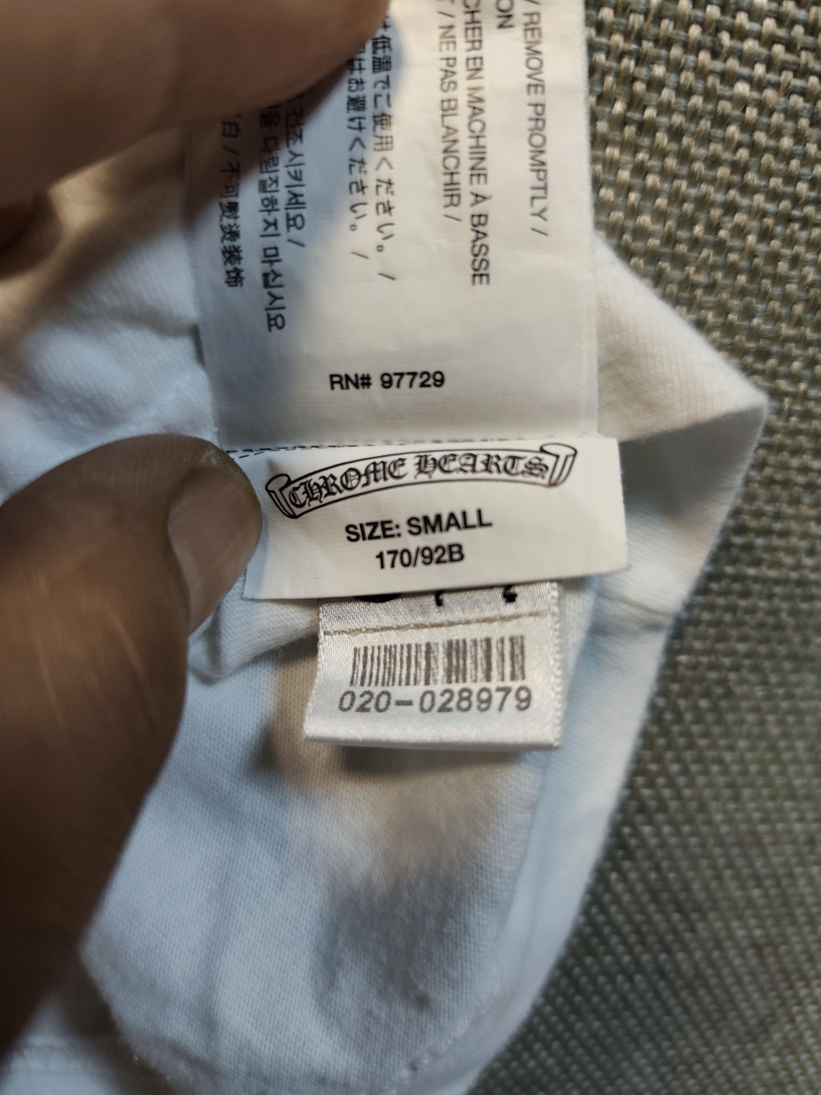 Chrome Hearts Chrome Hearts Horseshoe Logo Pocket Tee Size US S / EU 44-46 / 1 - 16 Thumbnail