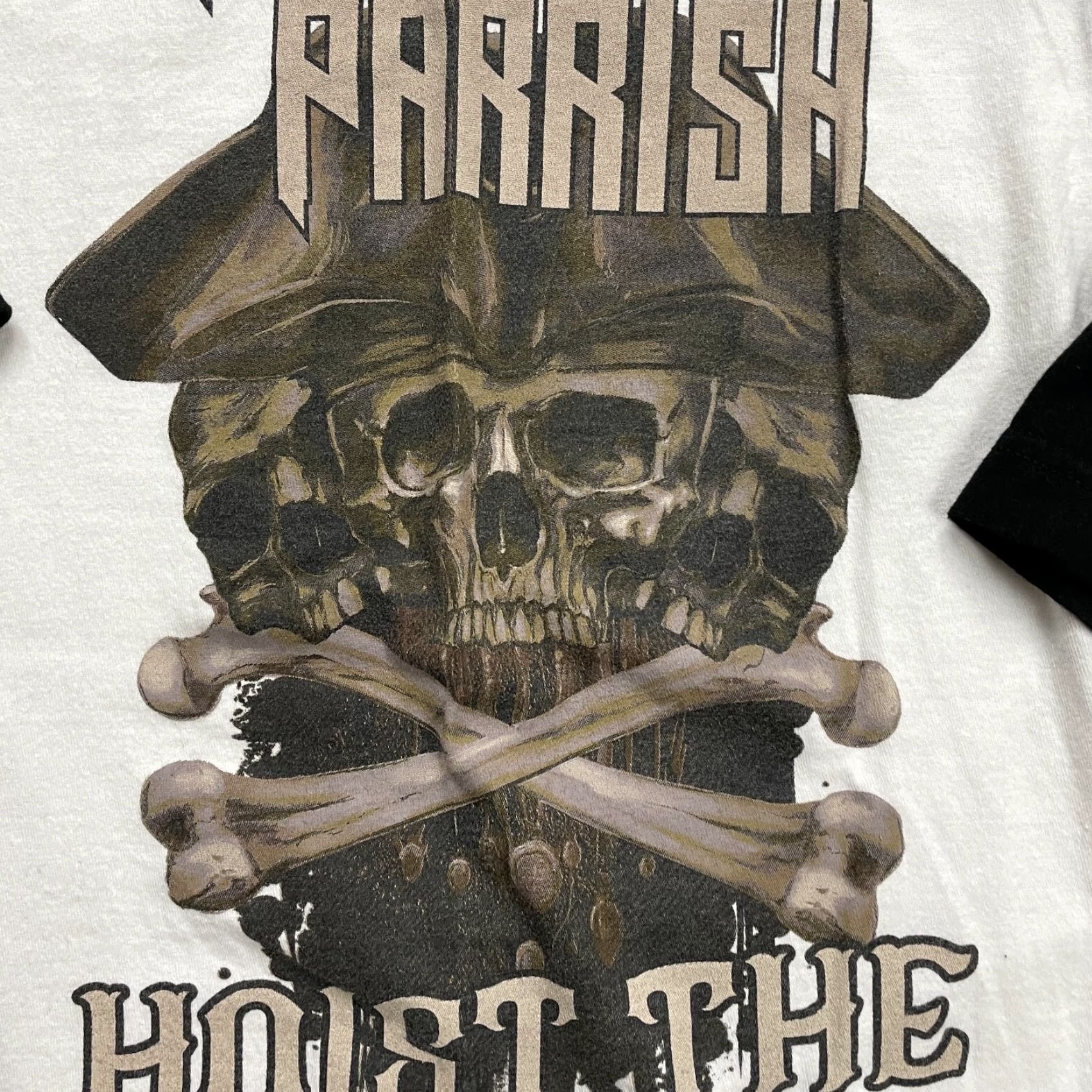 Tultex VINTAGE Tultex Graphic T-Shirt Women Small Skull Music 3/4 Sleeve Casual Cotton Size S / US 4 / IT 40 - 4 Thumbnail