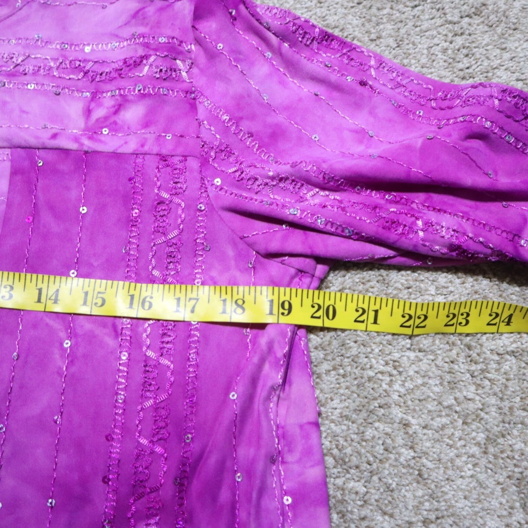 Vintage BonWorth Shirt Adult Women S Purple Blouse With Rhinestone Top Half Sleeve Knit Polyester Round Neck 3/4 Sleeve Casual Workwear 2000s USA Size S / US 4 / IT 40 - 6 Thumbnail