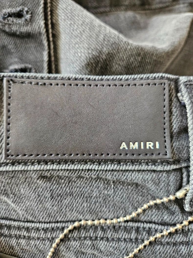 Amiri Amiri straight cut knife-slash vintage black denim Size US 32 / EU 48 - 4 Thumbnail