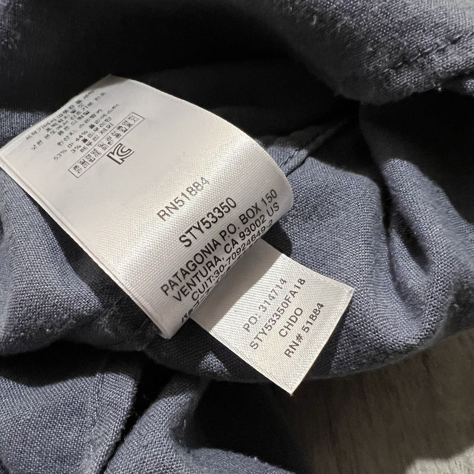 Patagonia Patagonia Womens L Blue Hemp Western Snap Button Shirt Camp Size L / US 10 / IT 46 - 5 Thumbnail
