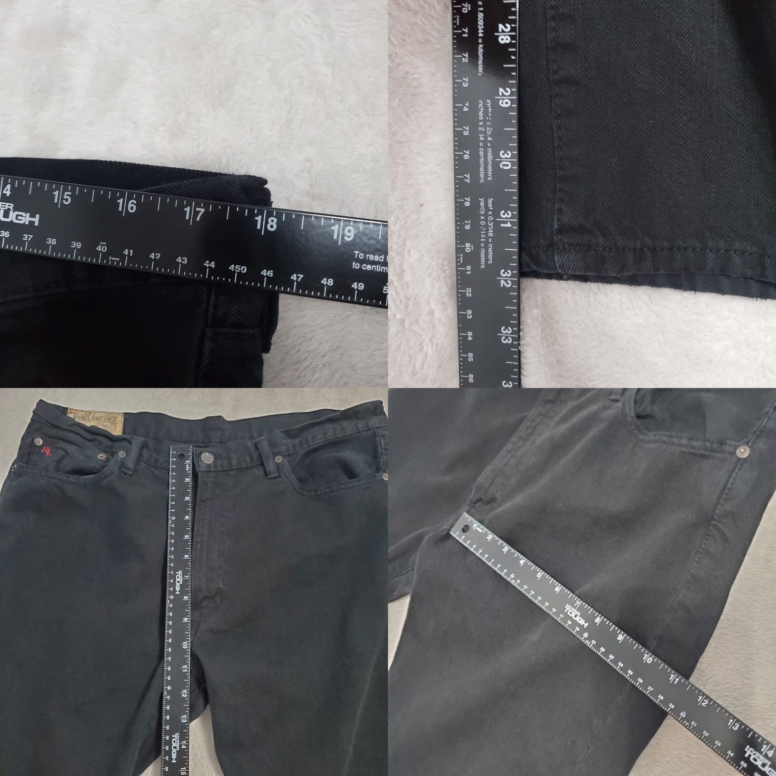 Polo Ralph Lauren Polo Ralph Lauren Jeans Mens 36x32 Black Straight Mid Rise 100% Cotton Denim Size US M / EU 48-50 / 2 - 8 Thumbnail