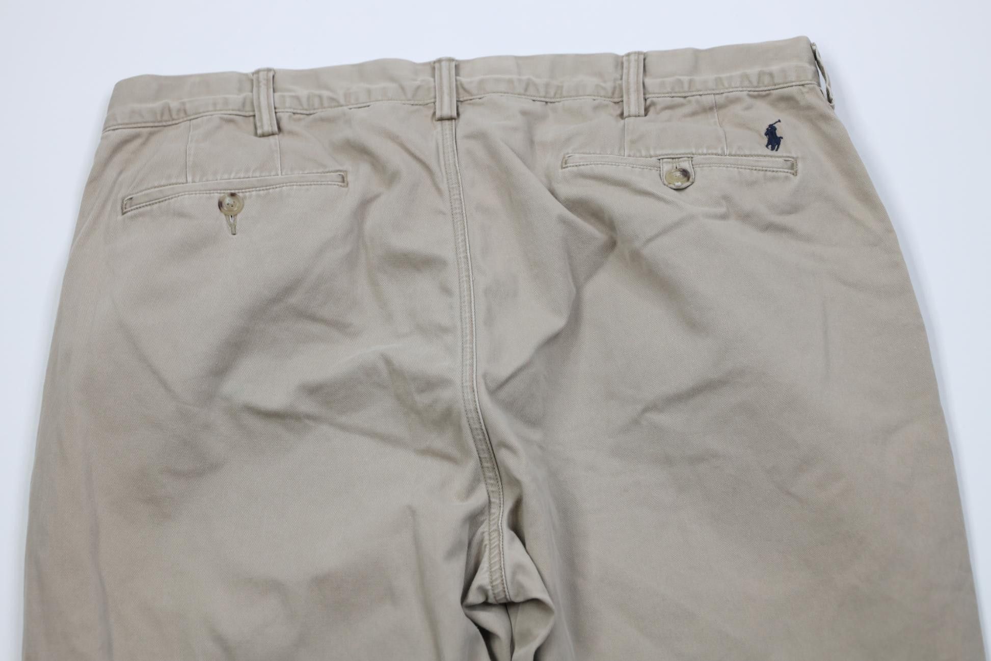 Polo Ralph Lauren Vintage Y2K Ralph Lauren Wide Leg Chino Pants Trousers Beige Size US 38 / EU 54 - 13 Thumbnail