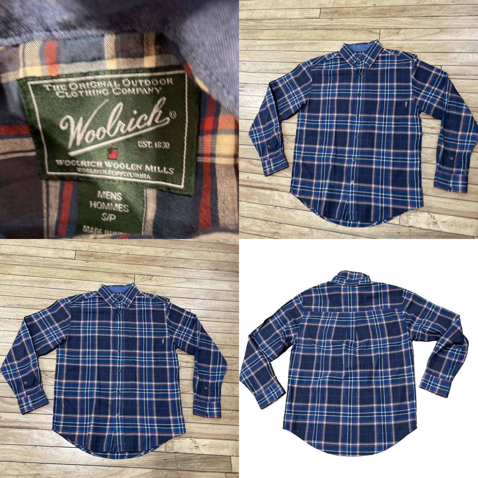 Vintage WOOLRICH Shirt Men S Blue Gray Plaid Red Western Lightweight Oxford S Size US S / EU 44-46 / 1 - 10 Thumbnail