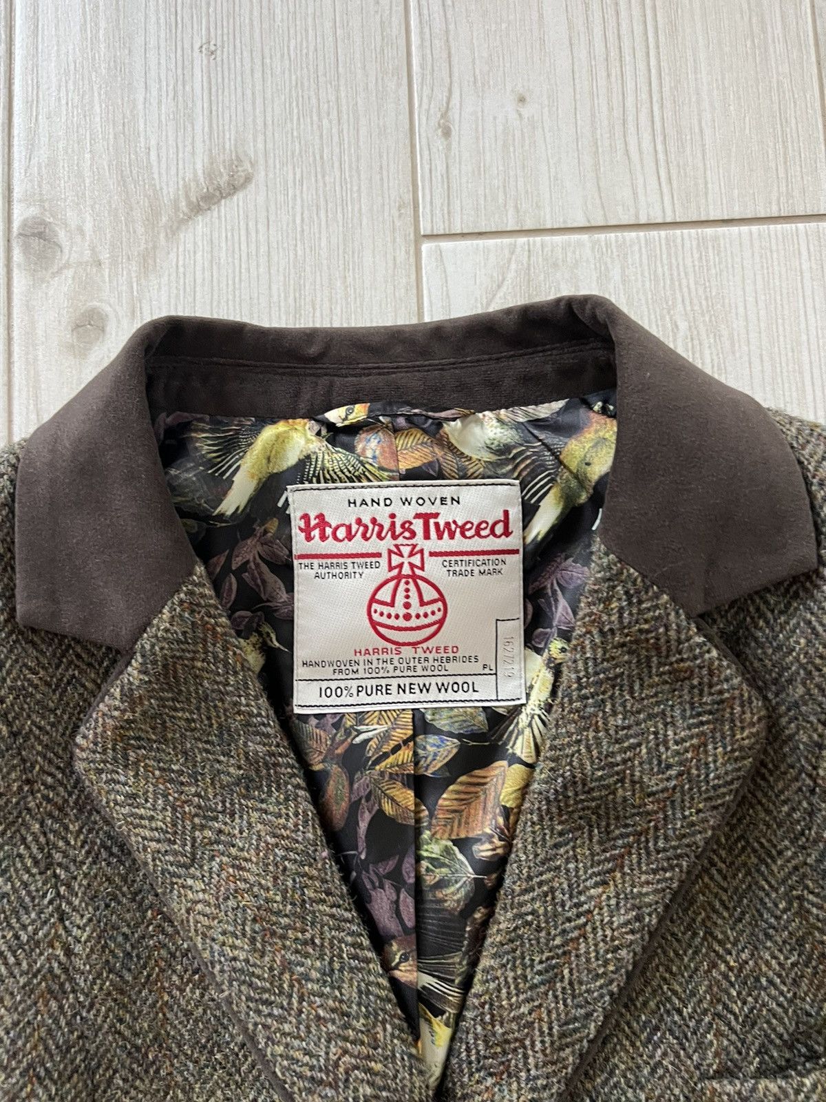 Harris Tweed Vintage Harris Tweed Wool Blazer Herringbone Tailored Fit Size XL / US 12-14 / IT 48-50 - 9 Thumbnail