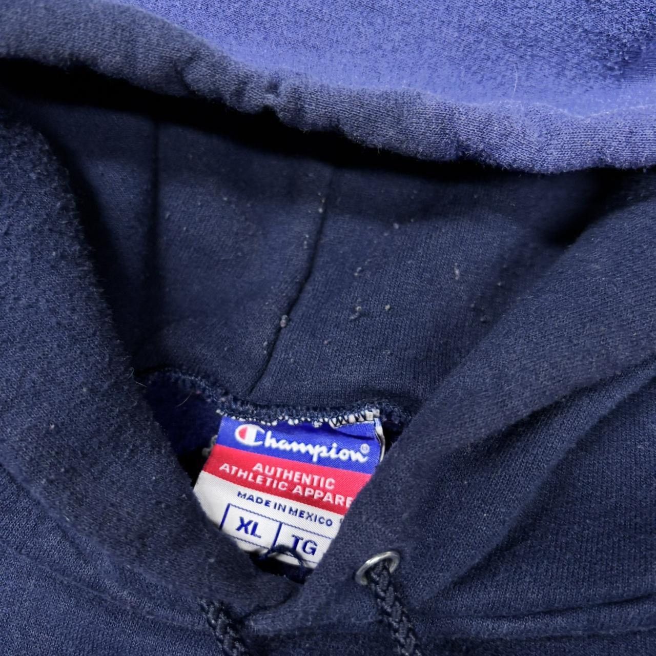Champion × Vintage Vintage Navy Blue Champion Hoodie Size US XL / EU 56 / 4 - 4 Thumbnail