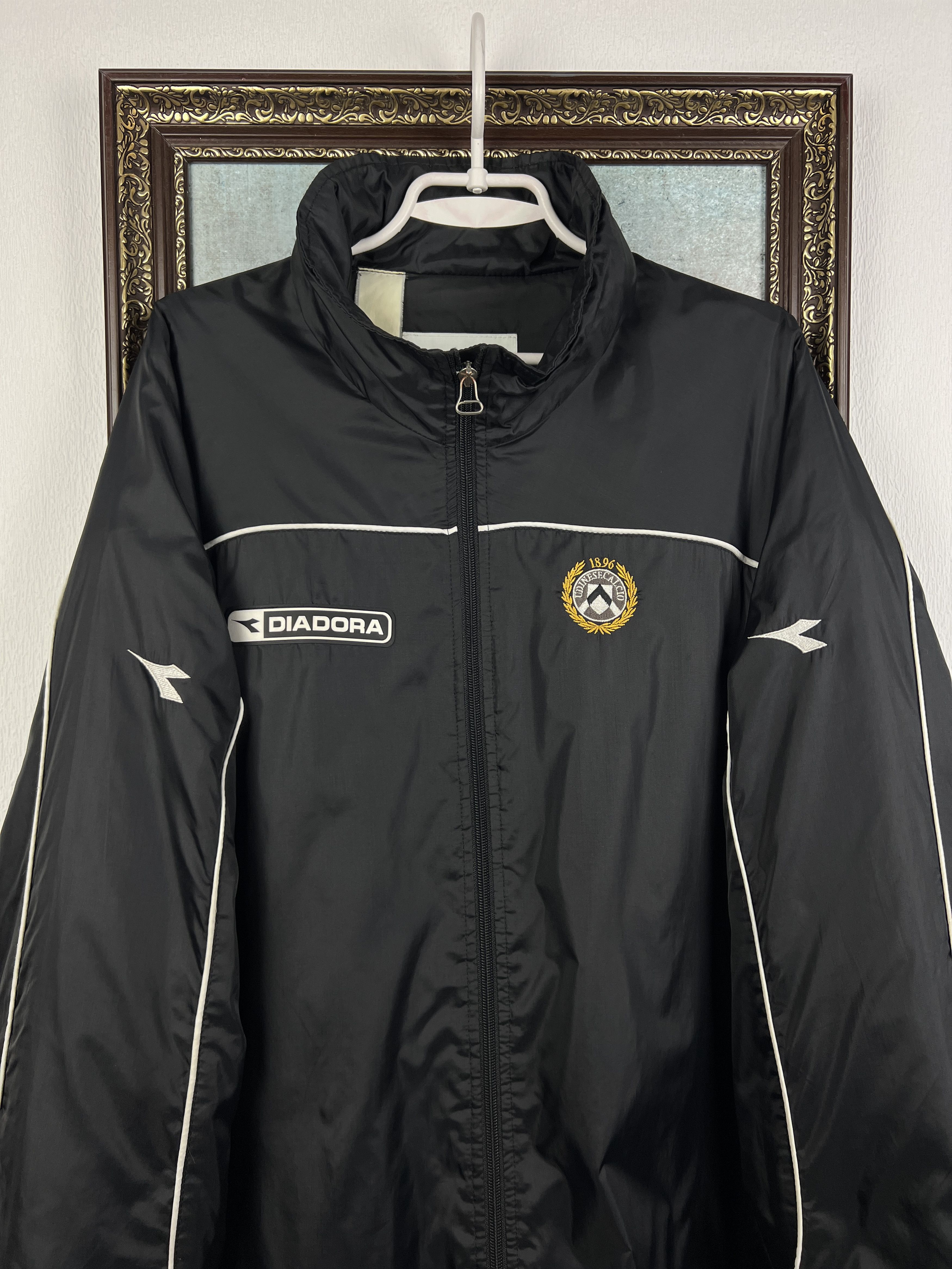 Diadora Vintage Udinese Football Jacket Soccer Track Top Maglia Rare Size US XXL / EU 58 / 5 - 2 Thumbnail