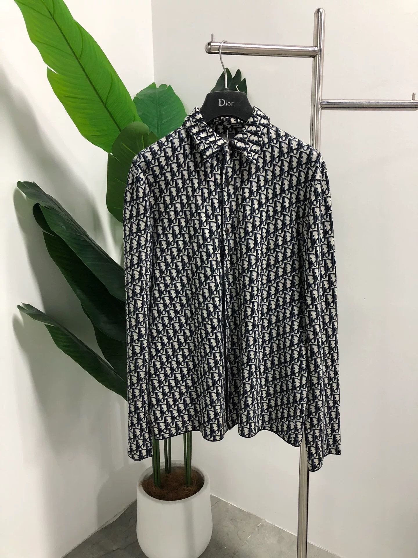 Dior Dior Oblique Jacquard Long Sleeve Shirt XS Size US XS / EU 42 / 0 - 1 Thumbnail