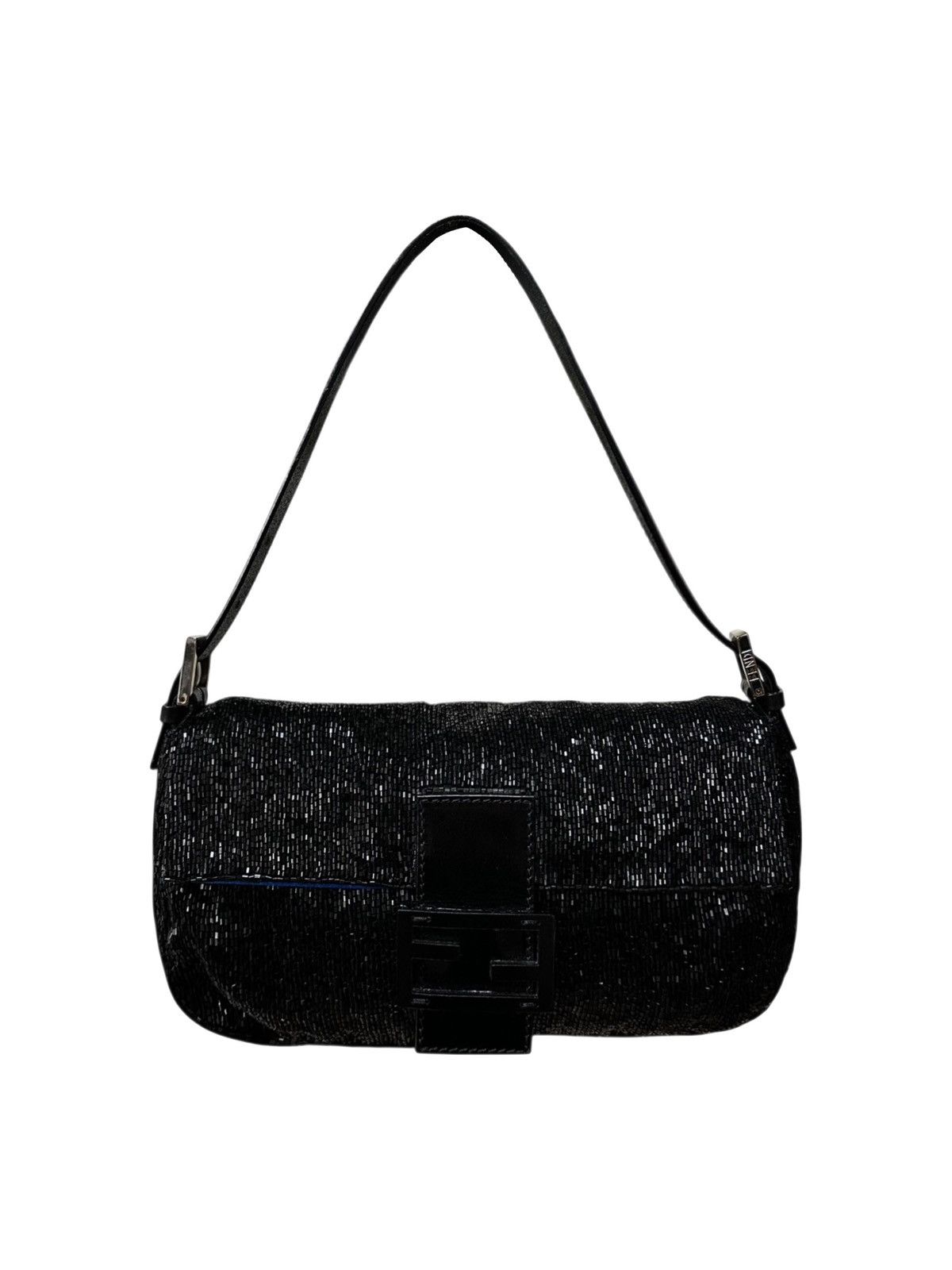 Fendi 1999 Vintage Beaded Baguette Bag in Black, Women's