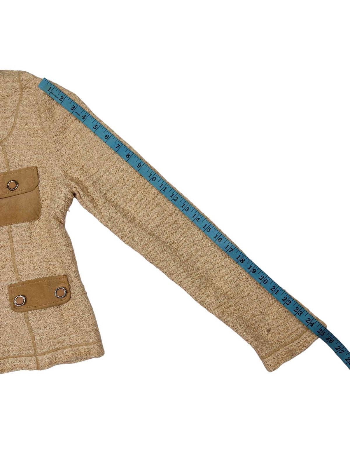Courreges × Japanese Brand Beautiful Item 🔥 Courreges Tweed No Collar Jacket Size L / US 10 / IT 46 - 16 Thumbnail