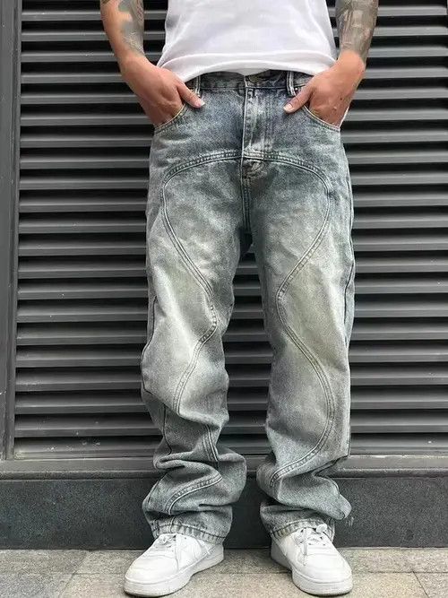 Japanese Brand Street 90s hiphop washed skateboard hip-hop jeans Size US 32 / EU 48 - 3 Thumbnail