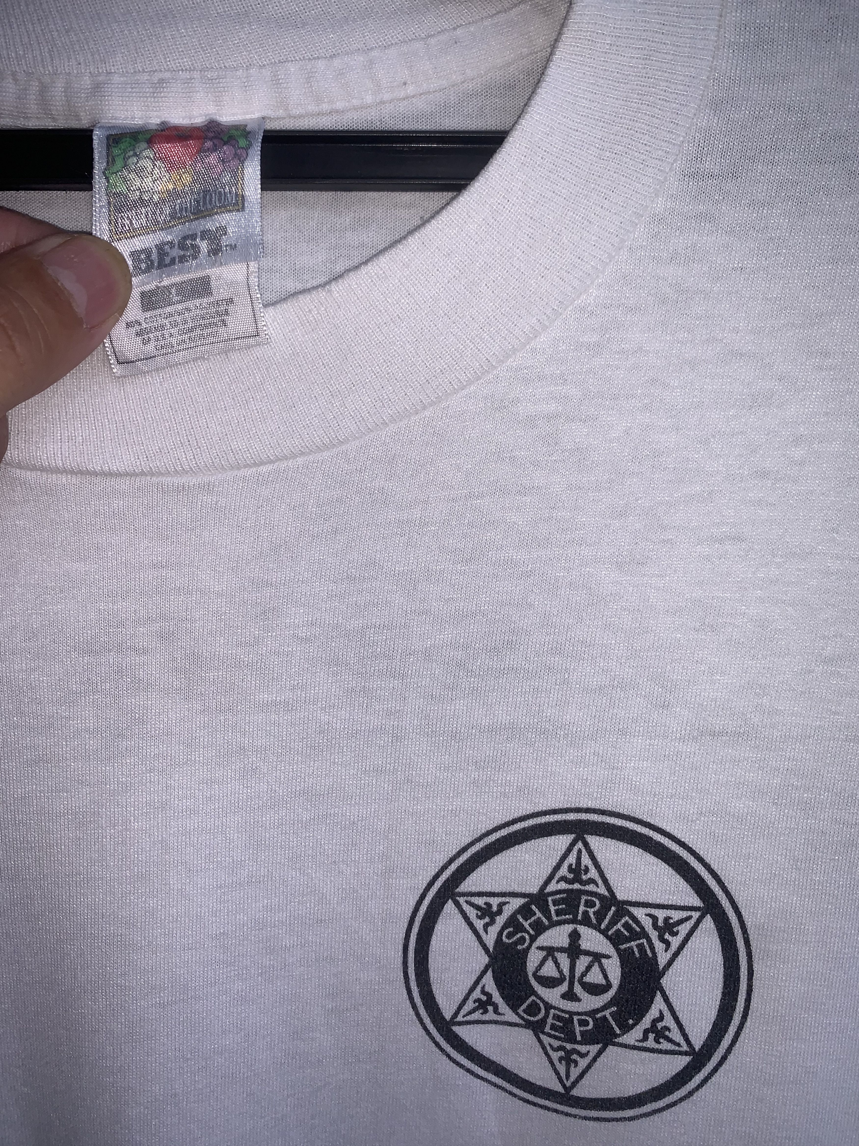 Fruit Of The Loom × Vintage Sheriff Dept Motor Vehicle Operator Vintage Shirt Size US L / EU 52-54 / 3 - 4 Thumbnail