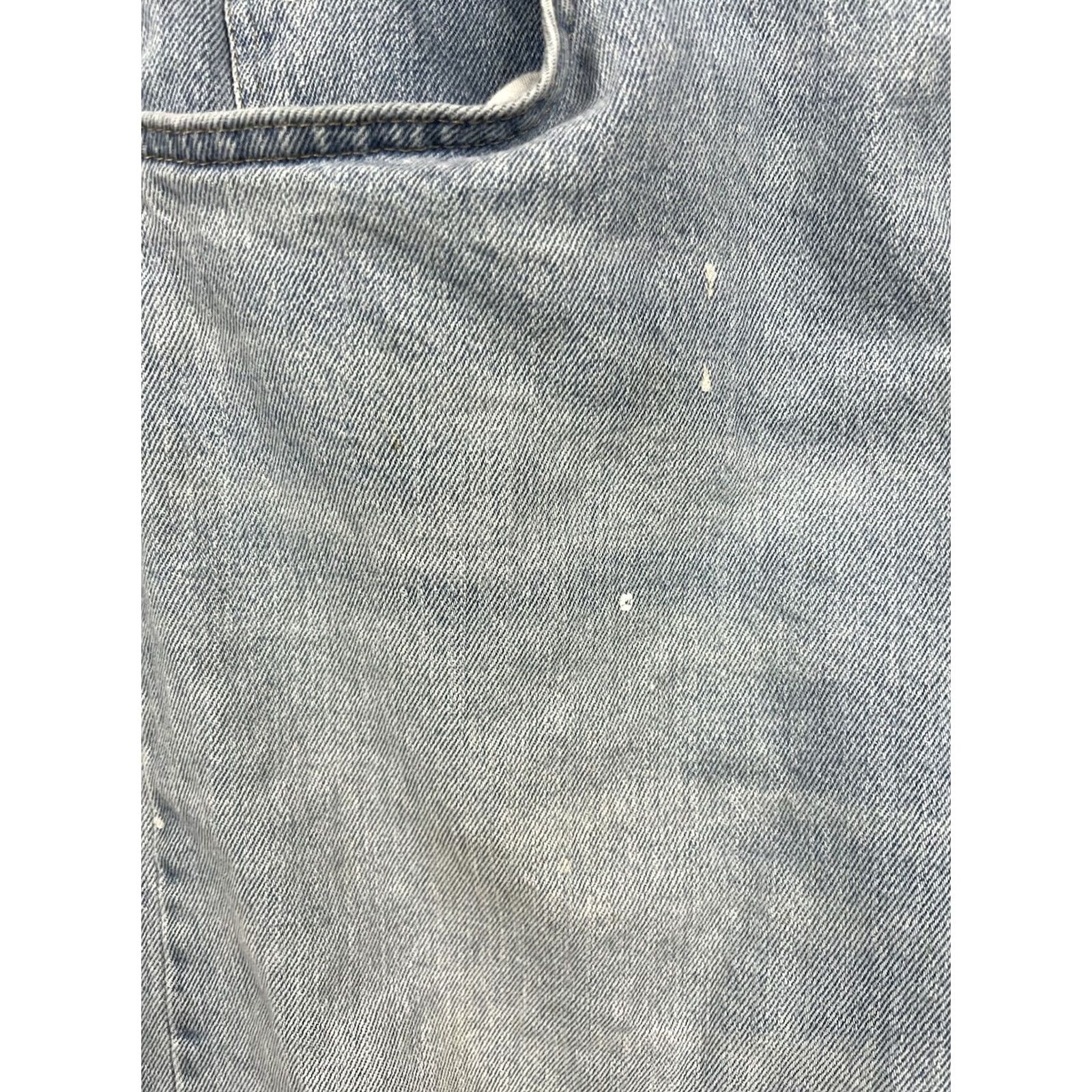 Wrangler Wrangler Jeans Men FiveStar Relaxed Straight Leg Light Wash Denim 34x34 Blue 5-Pocket Logo 99% Cotton 1% Spandex Regular Inseam 34"} Size US 34 / EU 50 - 6 Thumbnail