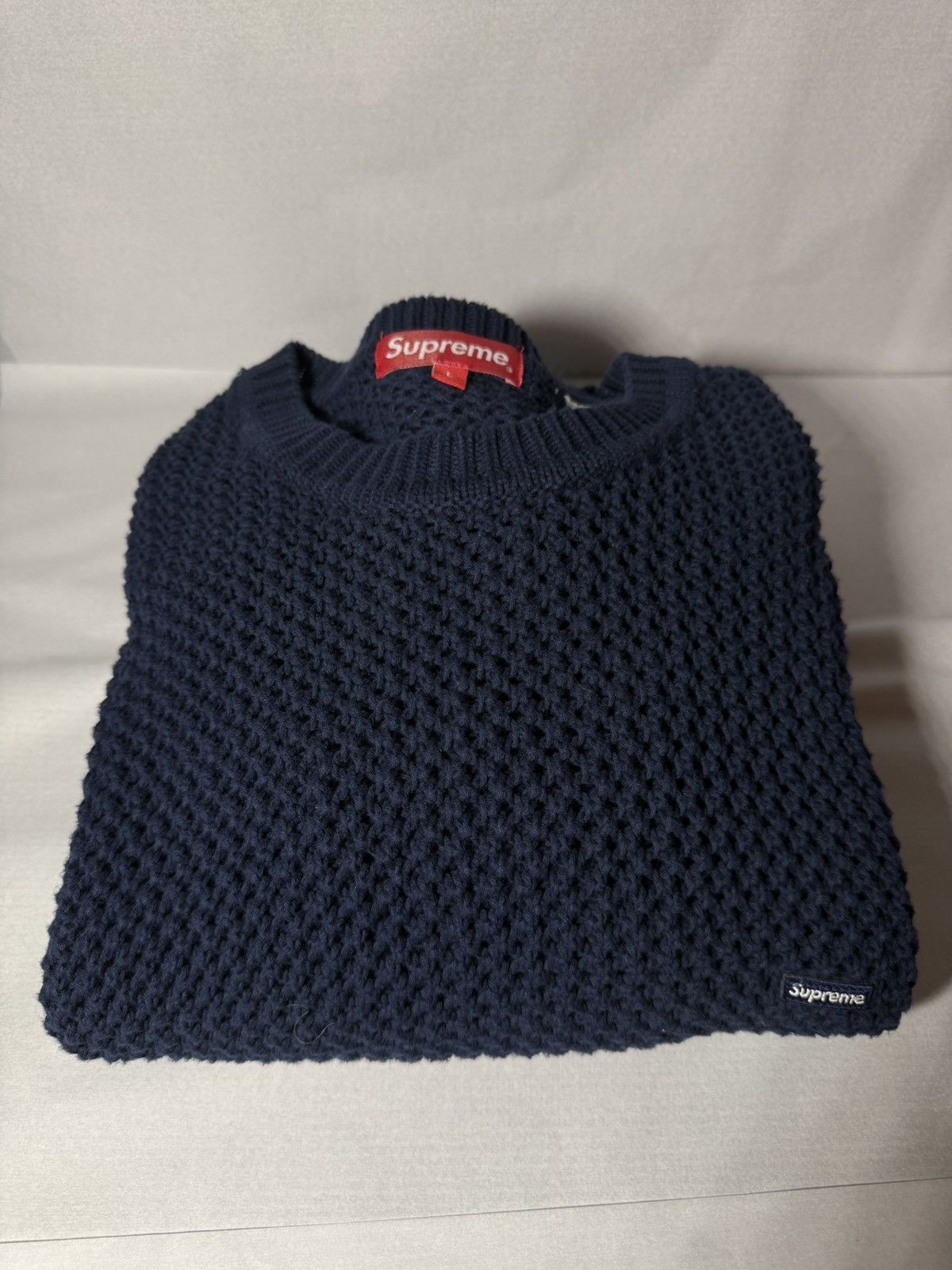 Supreme open knit sweater ss18 size L