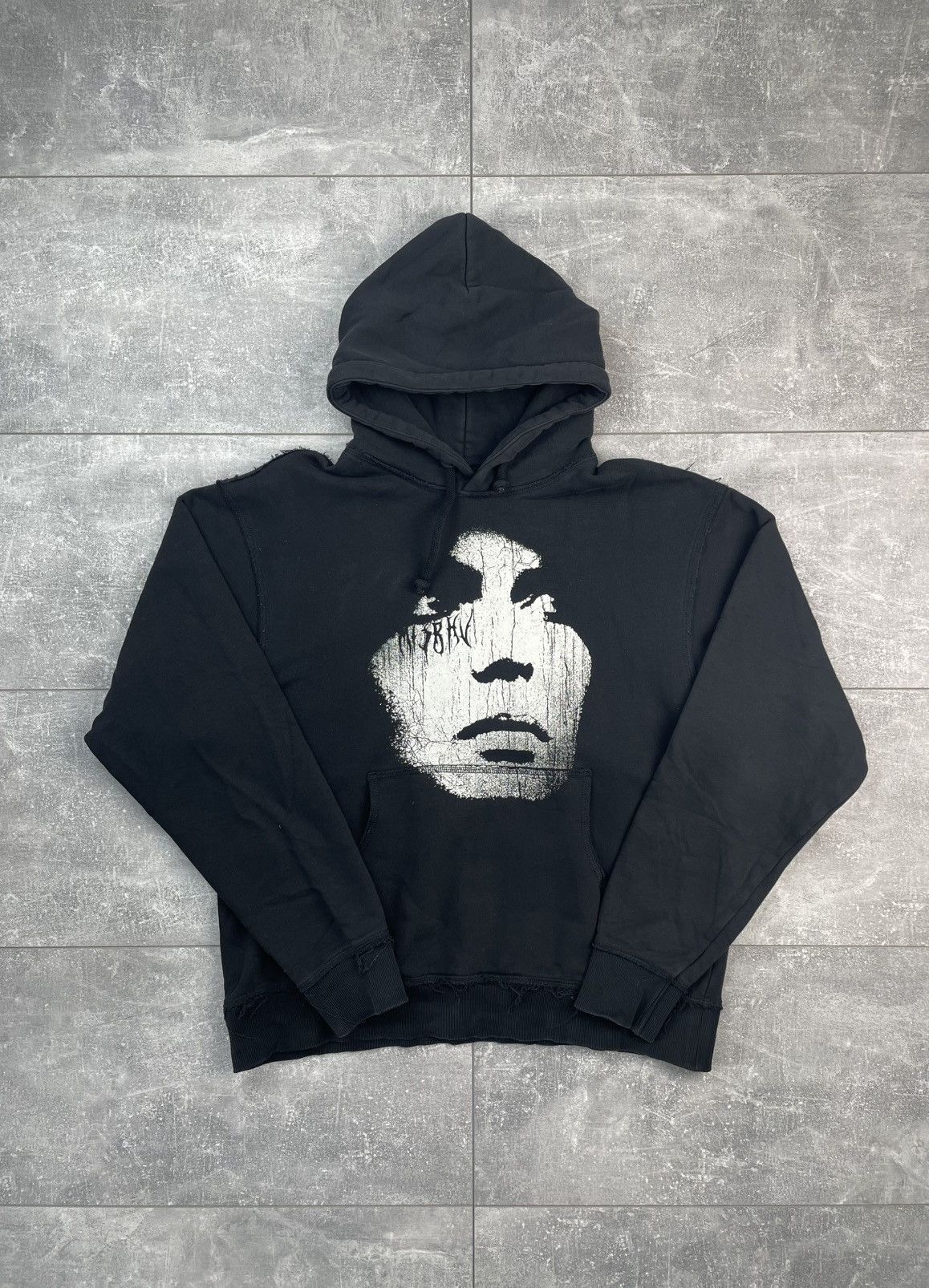 Misbhv MISBHV Black Print Hoodie W/ Face Size US L / EU 52-54 / 3 - 1 Thumbnail