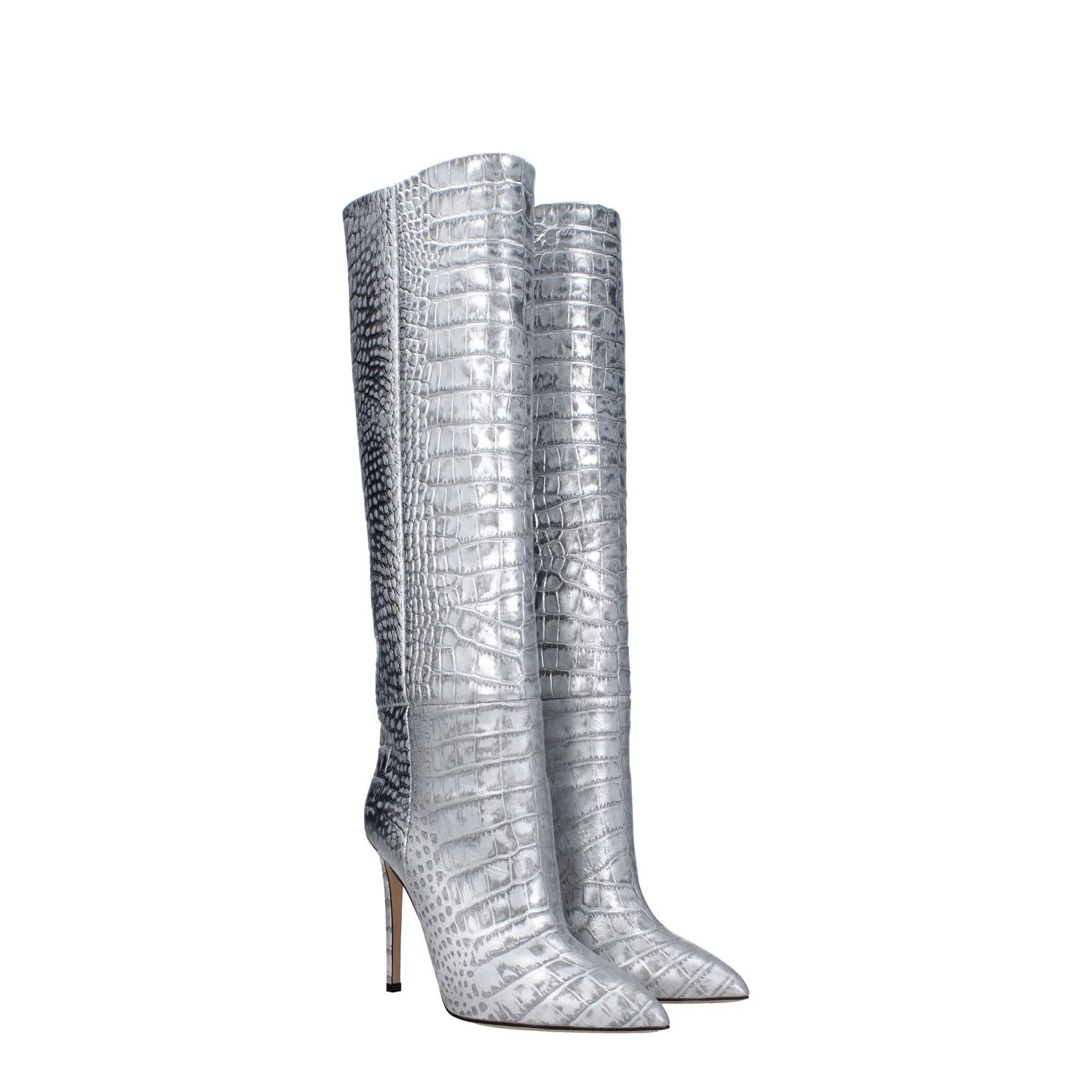 Paris Texas ob1o1e1124 Leather Boots in Silver Size US 8 / IT 38 - 2 Thumbnail