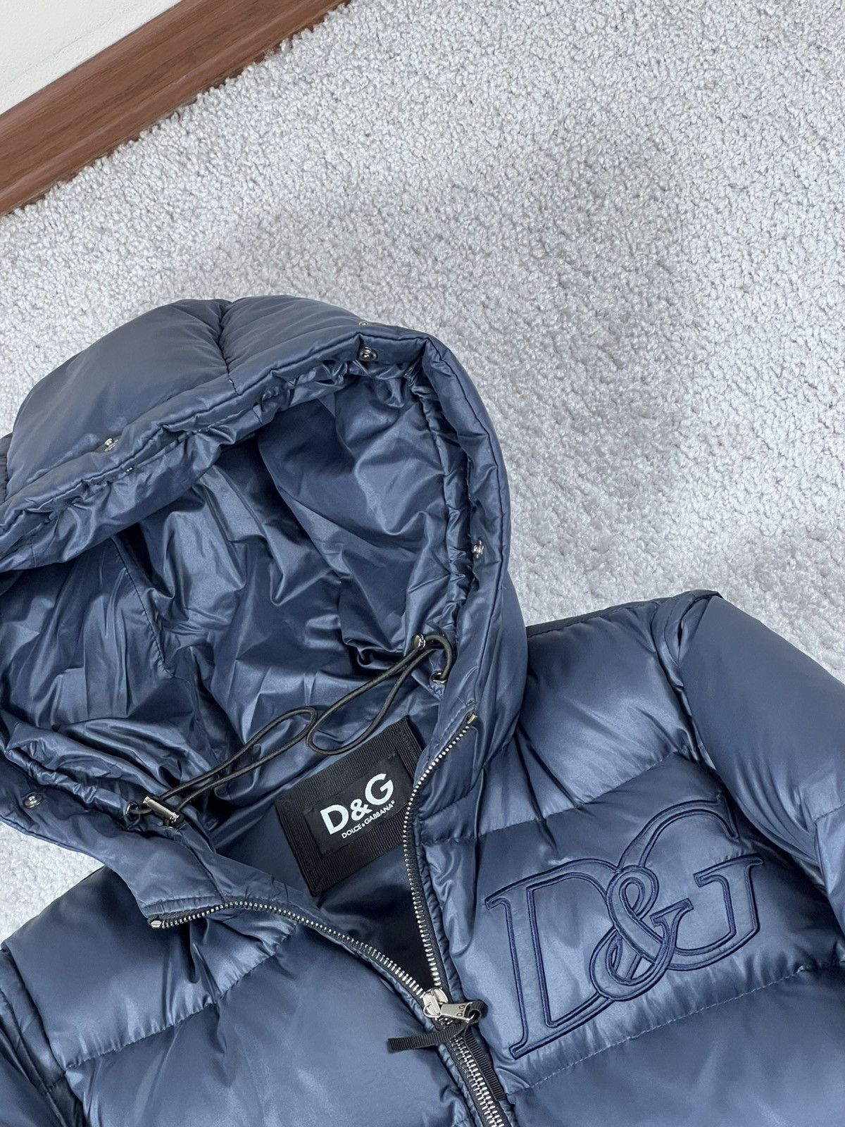 Dolce & Gabbana Dolce & Gabbana DG Shine Blue Puffer Jacket Size US S / EU 44-46 / 1 - 6 Thumbnail