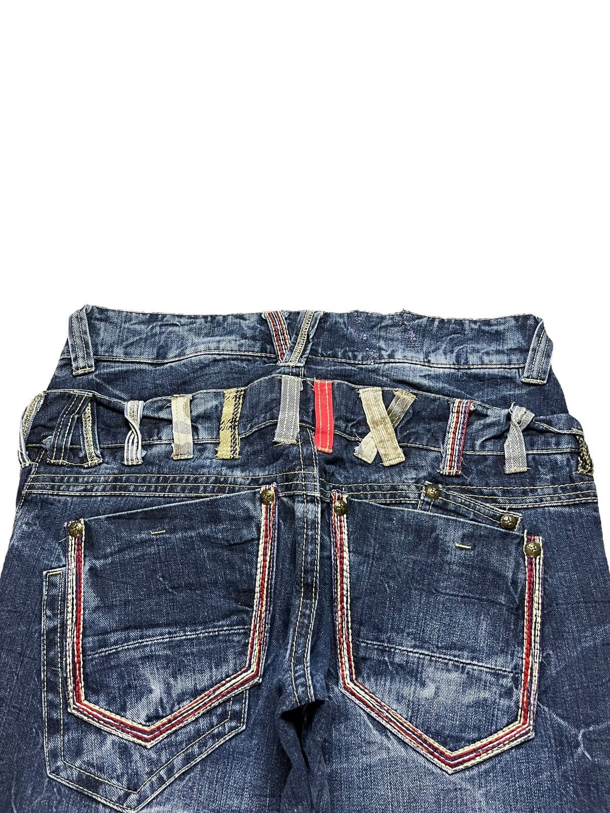 Japanese Brand Vintage Japanese Brand Double Waist Thunder Acid Wash Jeans Size US 32 / EU 48 - 8 Thumbnail