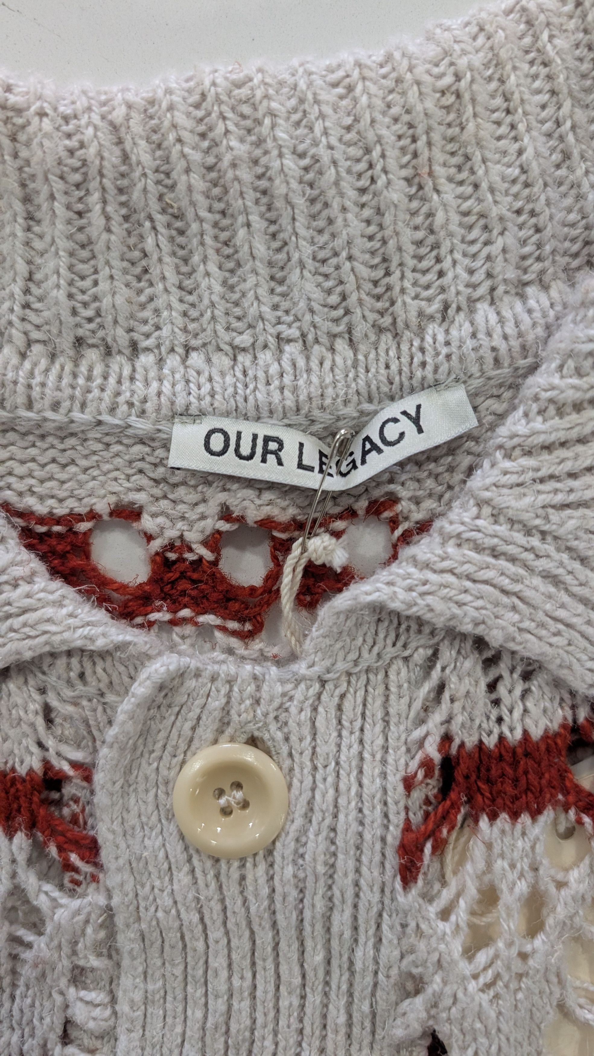 Our Legacy OUR LEGACY Big Piquet Polo Zig Zag Stripe Hemp Lyocell 52 Size US L / EU 52-54 / 3 - 6 Thumbnail
