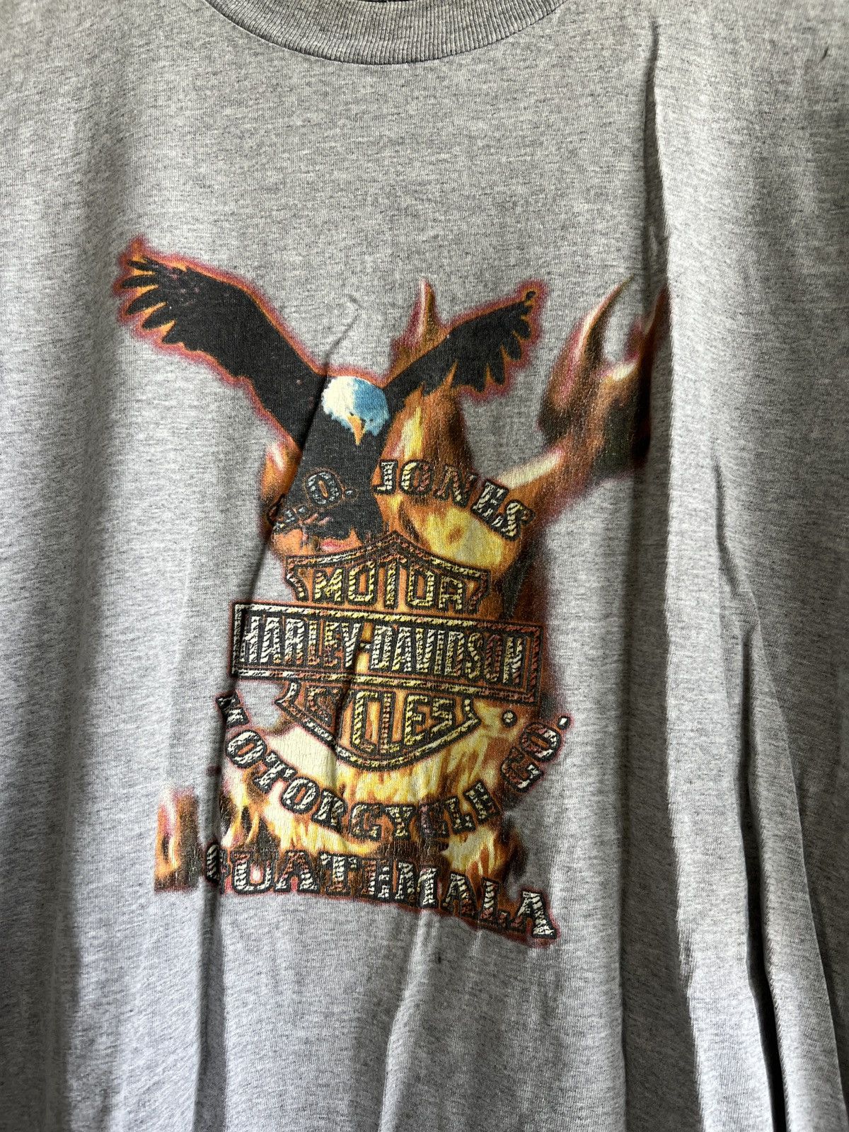 Vintage Vintage Harley Davidson Flame Eagle Bootleg Guatemala tee Size US XL / EU 56 / 4 - 2 Thumbnail