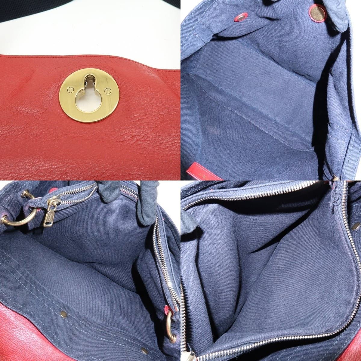 Saint Laurent Paris Saint Laurent Muse Two Leather Shoulder Bag Red Size ONE SIZE - 7 Thumbnail