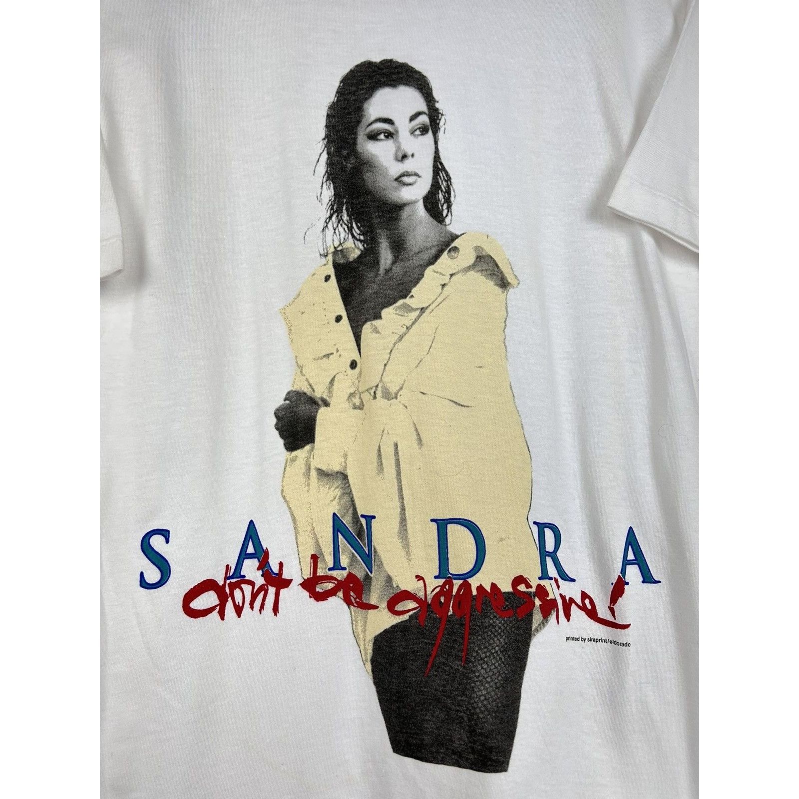 Band Tees 90s Vintage Sandra Don't Be Agressive 1992 Single Stitch Tee Size US S / EU 44-46 / 1 - 2 Thumbnail