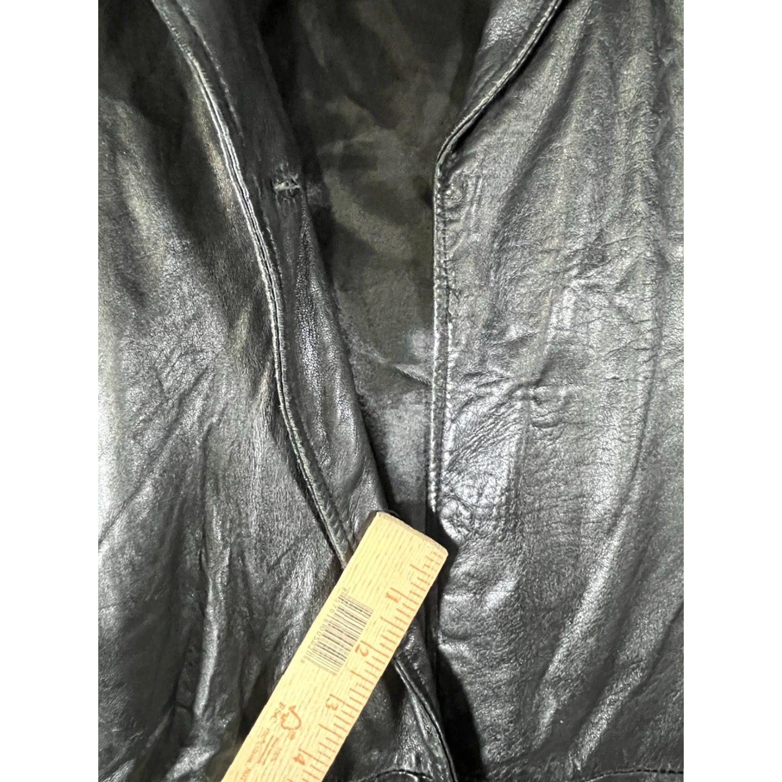 Vintage VINTAGE Comint Women Leather Trench Coat Long Coat Size M Black 90s Style Oversized Button Closure Women Size M / US 6-8 / IT 42-44 - 6 Thumbnail