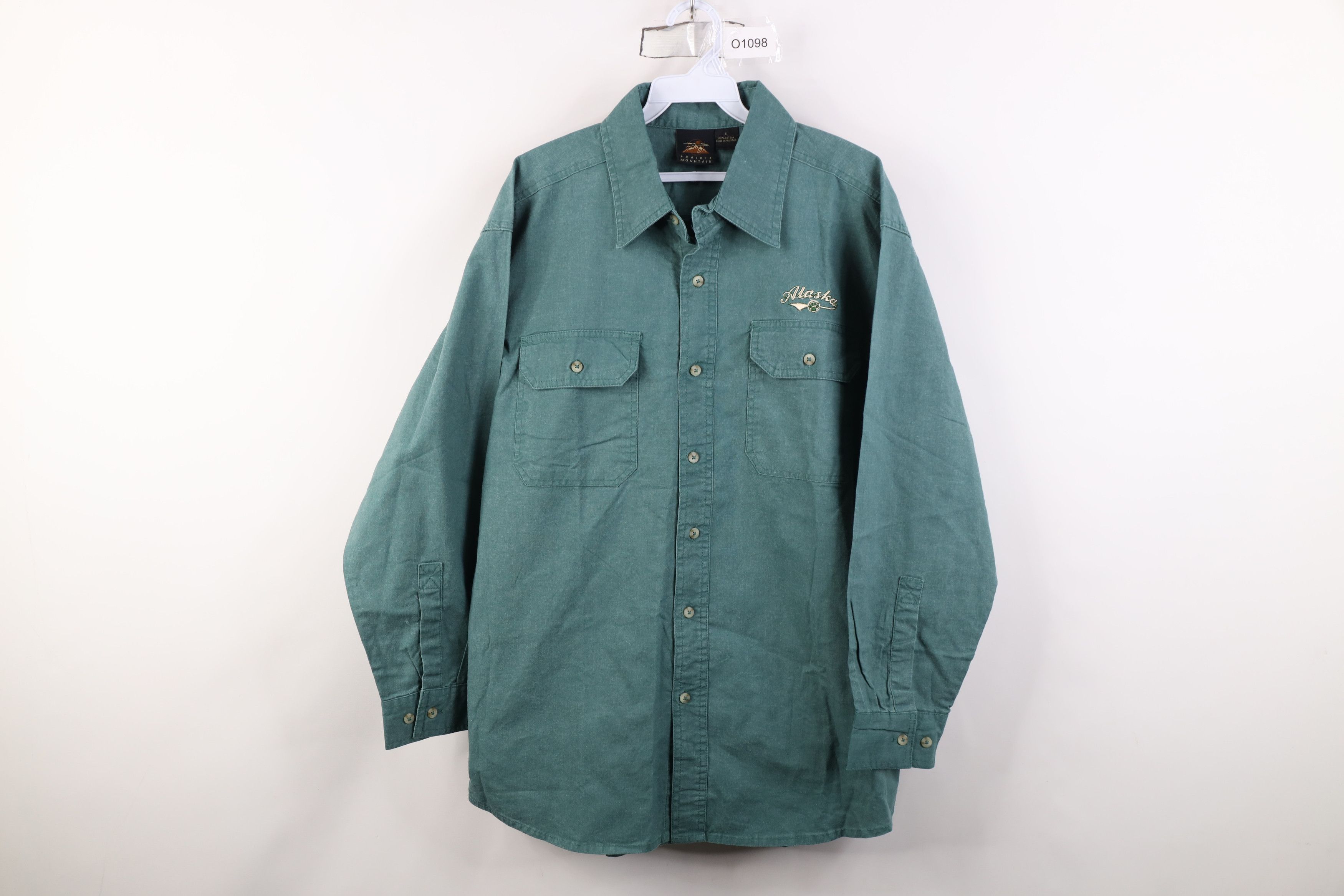Vintage Vintage 90s Streetwear Canvas Collared Button Shirt Cotton Size US S / EU 44-46 / 1 - 1 Thumbnail