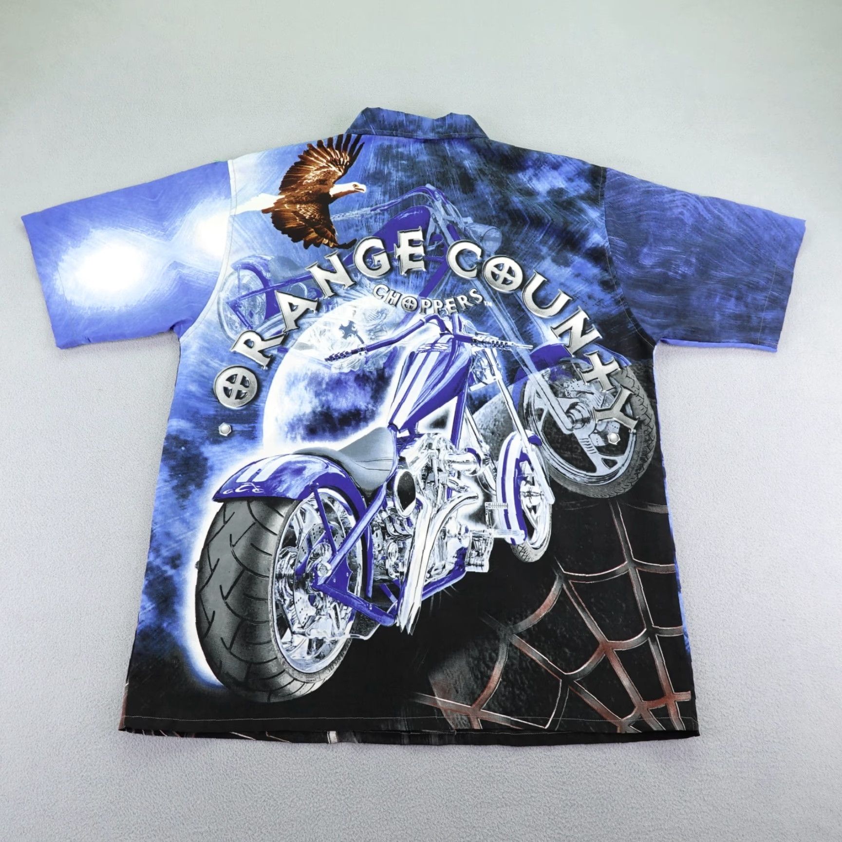Vintage VINTAGE Orange County Choppers Shirt Mens L Blue Button-Up Motorcycle Eagle AOP Size US L / EU 52-54 / 3 - 4 Thumbnail