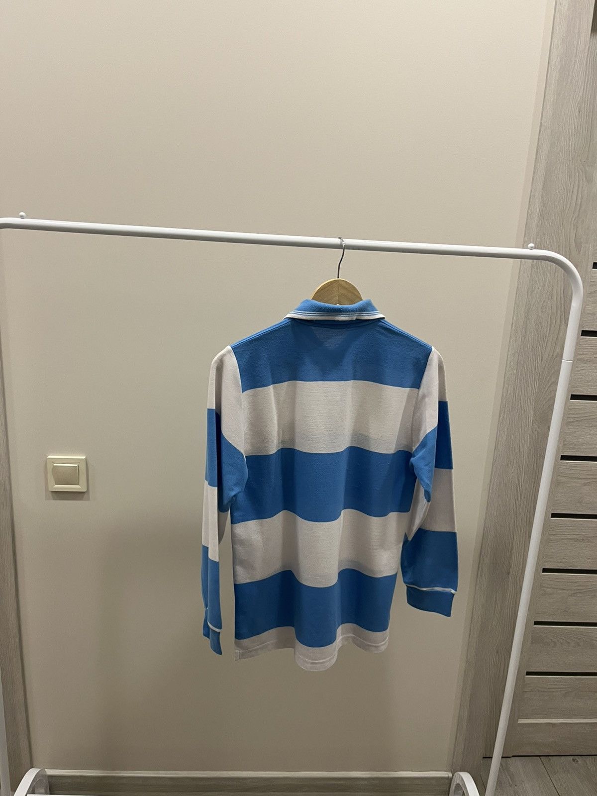 Lacoste Vintage 90s Lacoste rugby shirt Blue White Size US M / EU 48-50 / 2 - 3 Thumbnail