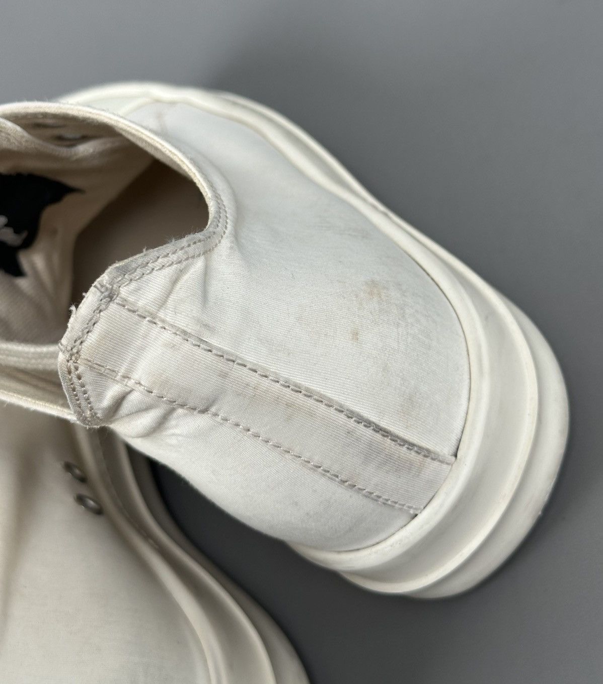 Rick Owens Rick Owens - Drkshdw Ramones Low Logo Patch - White Size US 7.5 / EU 40-41 - 9 Thumbnail