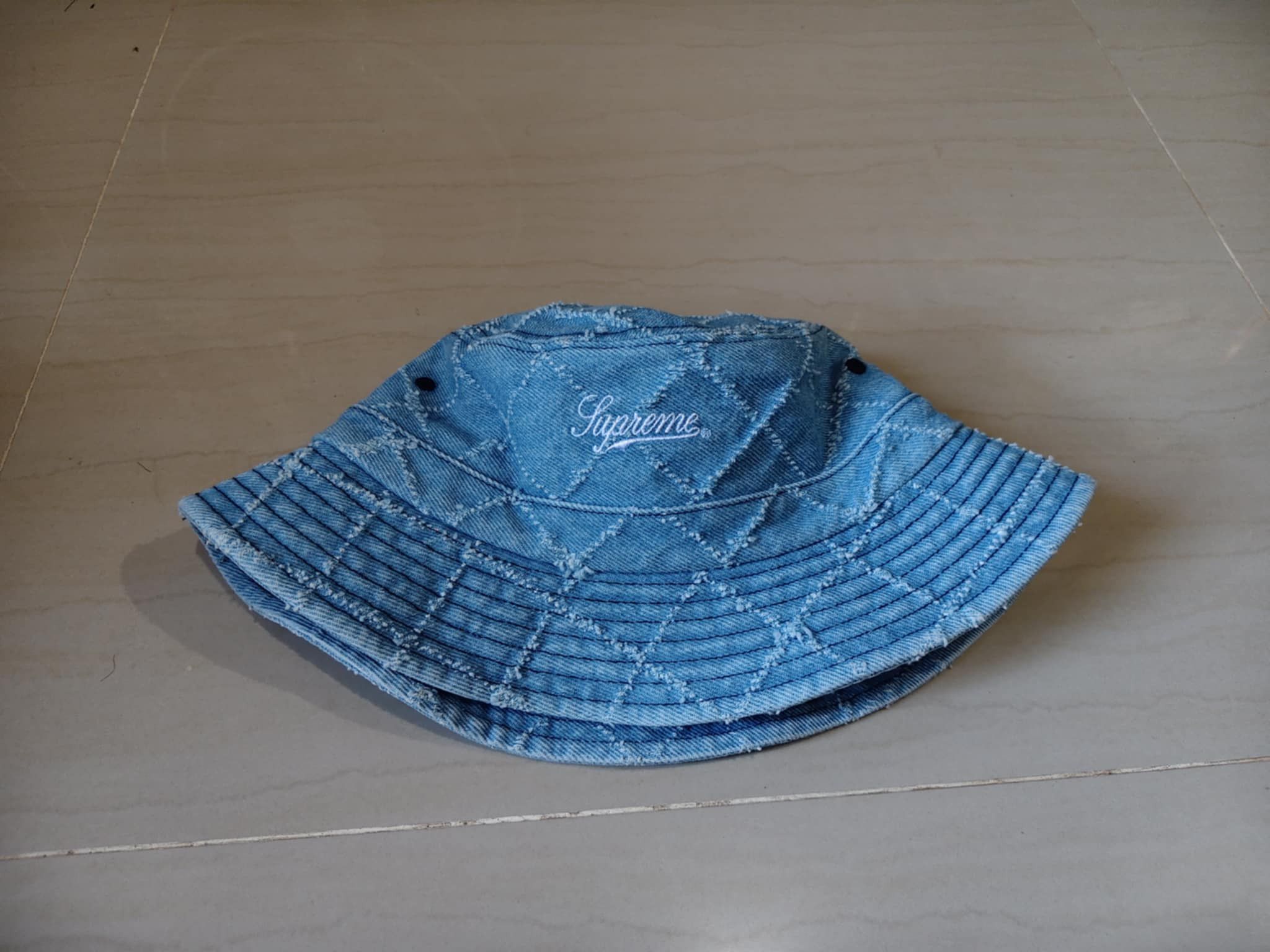 Supreme FW23 Supreme Punched Denim Crusher Blue Size ONE SIZE - 2 Thumbnail