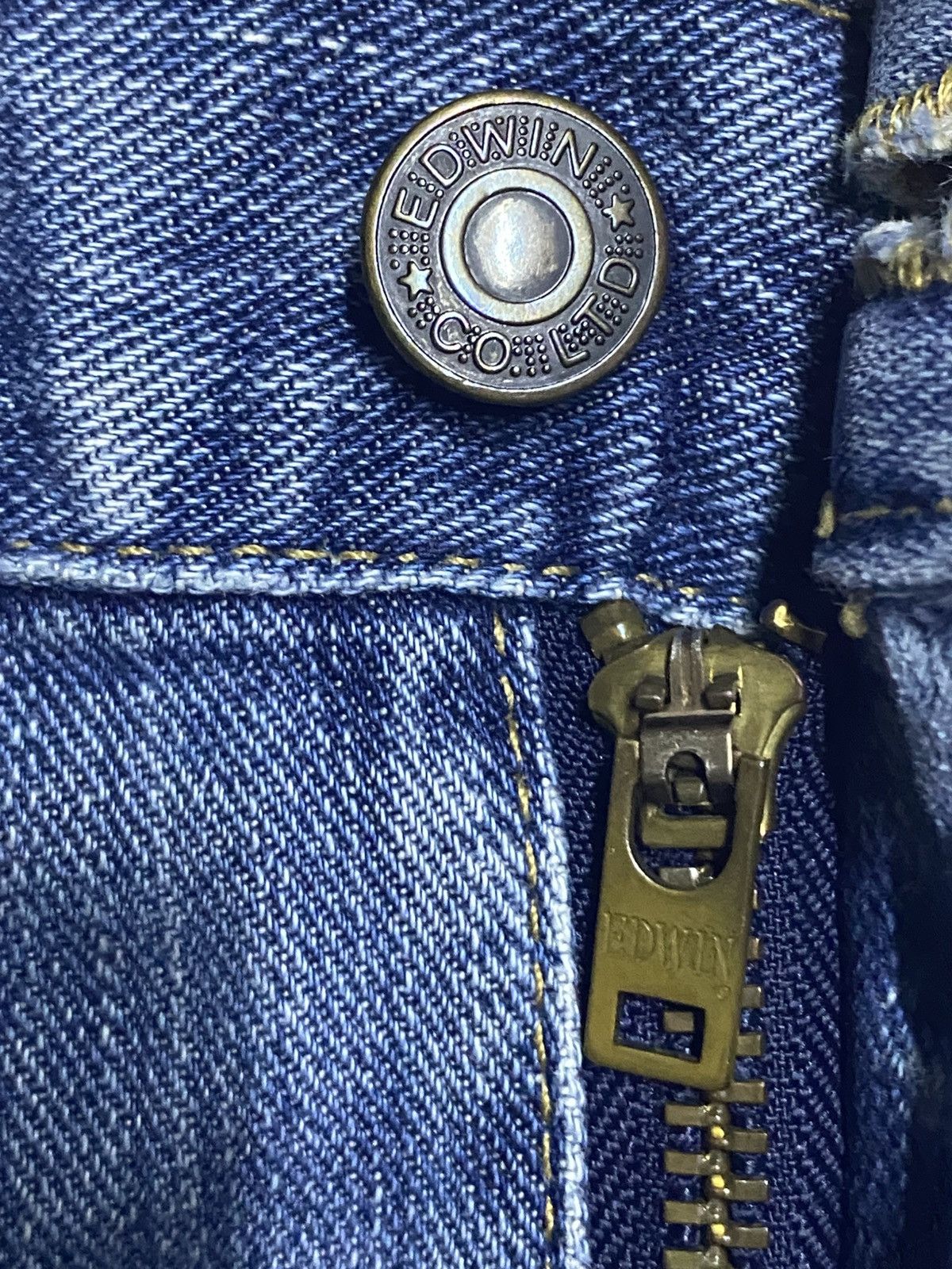 Edwin Vintage Edwin 402 Blue Wash Straight Jeans Size US 34 / EU 50 - 8 Thumbnail