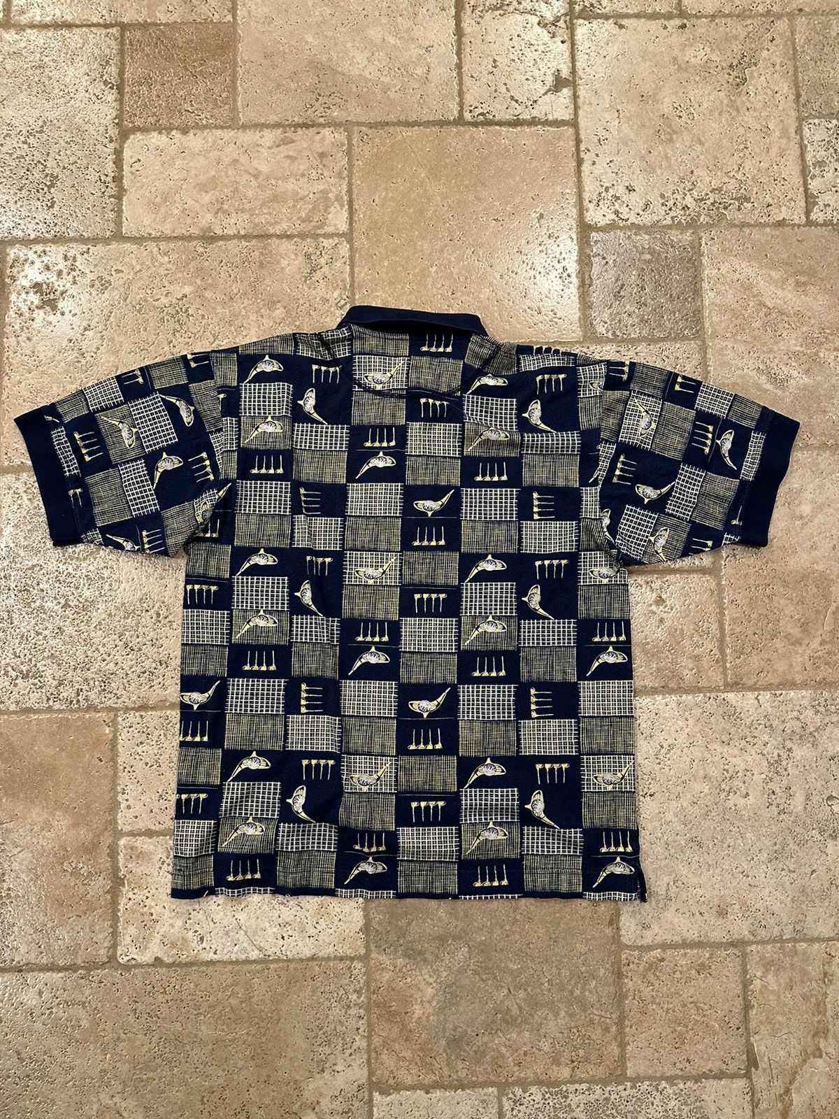 Cutter & Buck × Vintage Vintage Cutter & Buck Sportman Fancy Golf 90s Polo Shirt Size US L / EU 52-54 / 3 - 7 Thumbnail