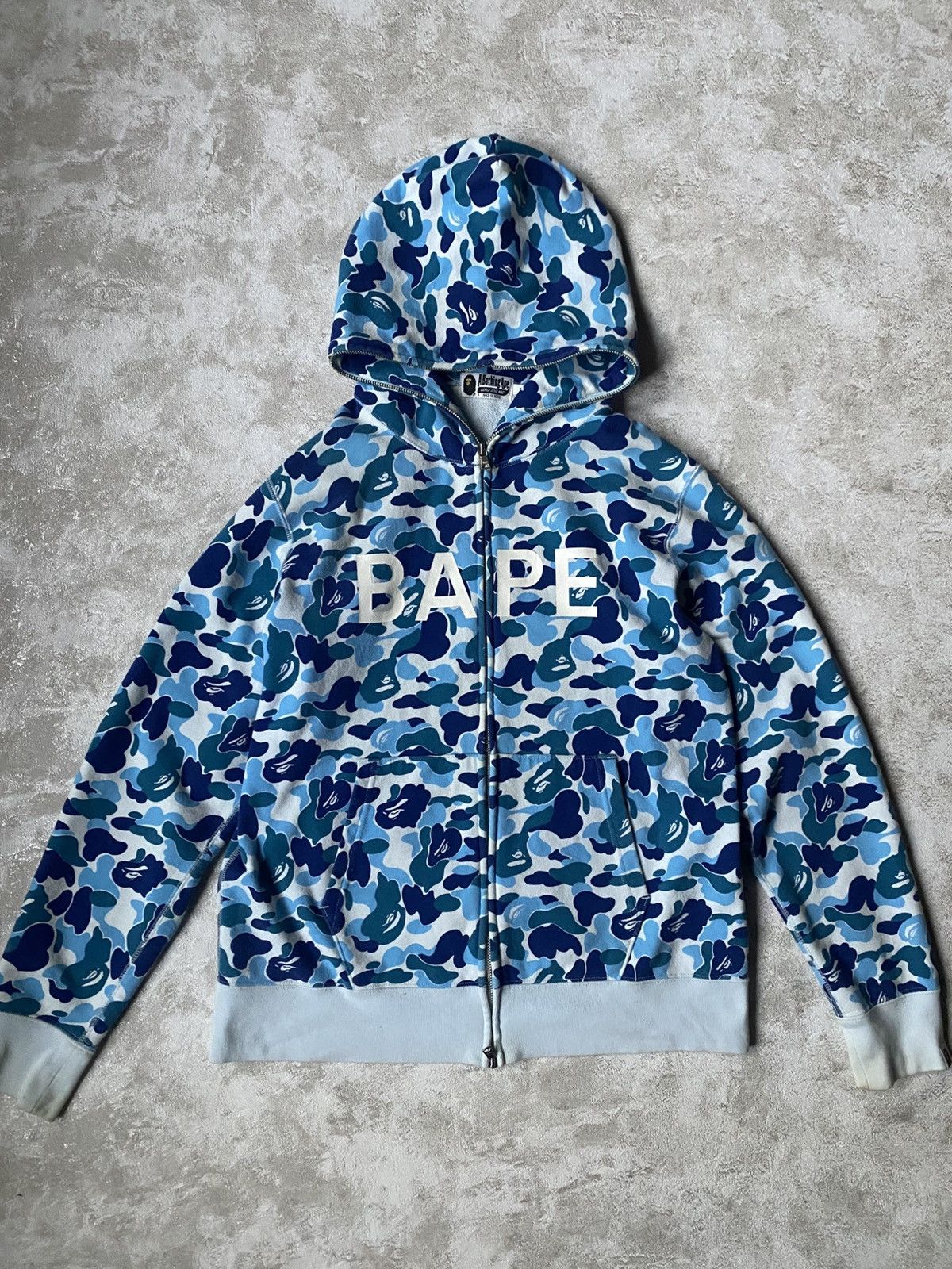 Blue Bape Full Zip BAPE ABC Camo Sark Full Zip Hoodie Blue (comes