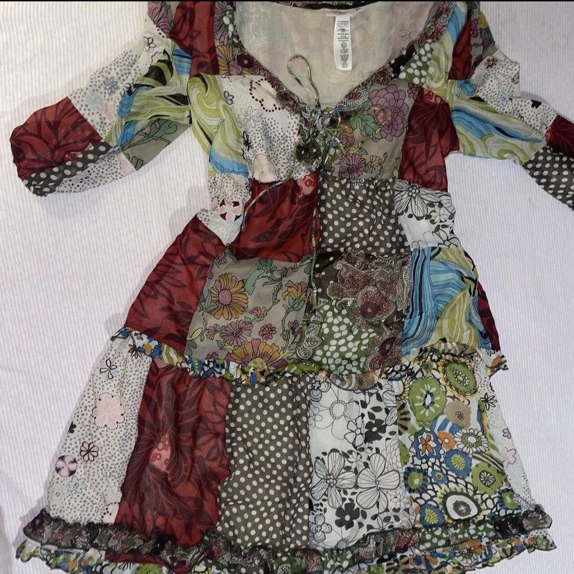Designer × Hysteric Glamour Miss Sixty Collection Patchwork Women's Dress Cowboy Summer Size M / US 6-8 / IT 42-44 - 2 Thumbnail
