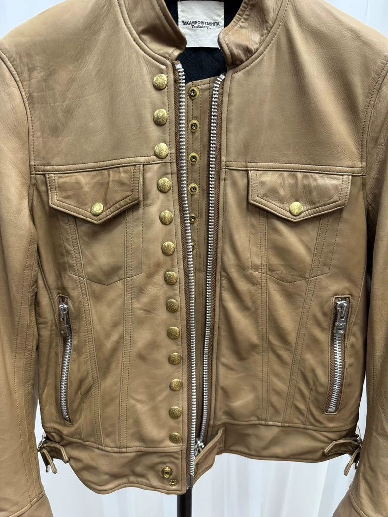 Takahiromiyashita The Soloist. The soloist 16AW Sample Gold Button Leather jacket 2502-Nex Size US S / EU 44-46 / 1 - 3 Thumbnail