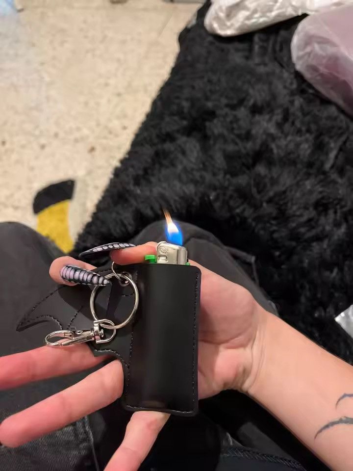 Jewelry Bat Lip Balm Holder Keychain PU Leather Wing Size ONE SIZE - 3 Thumbnail