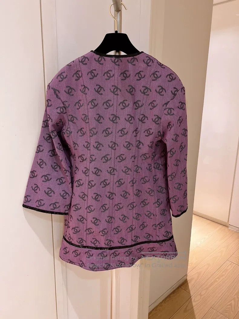Chanel Chanel 22S spring and summer full logo denim jacket four-p Size XXS / US 00 / IT 34 - 2 Thumbnail