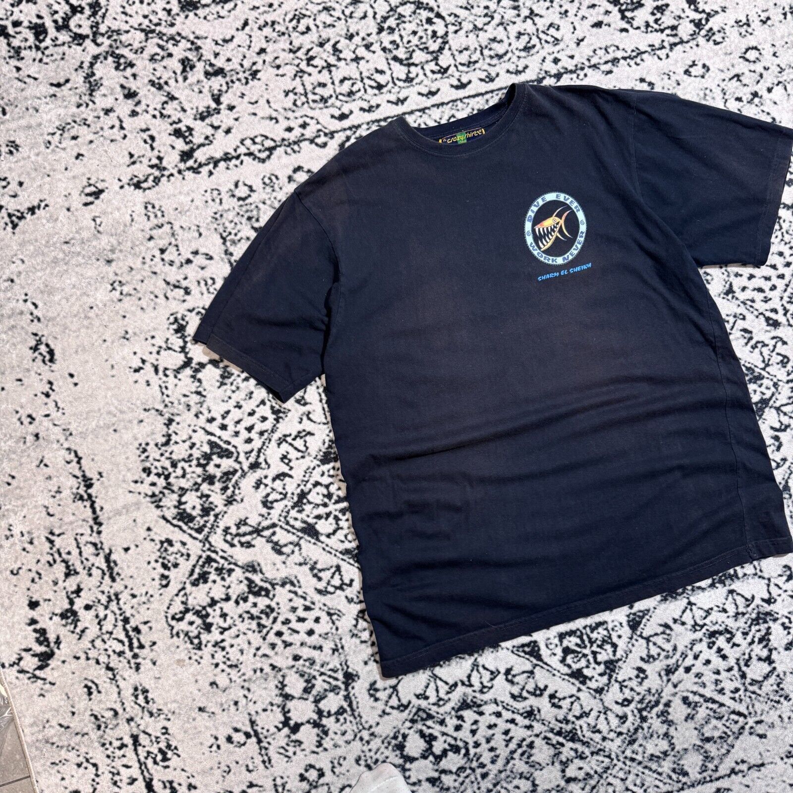 Vintage Vintage Unisex Navy Cotton T-Shirt Size L Dive Ever Surfing Size US L / EU 52-54 / 3 - 3 Thumbnail