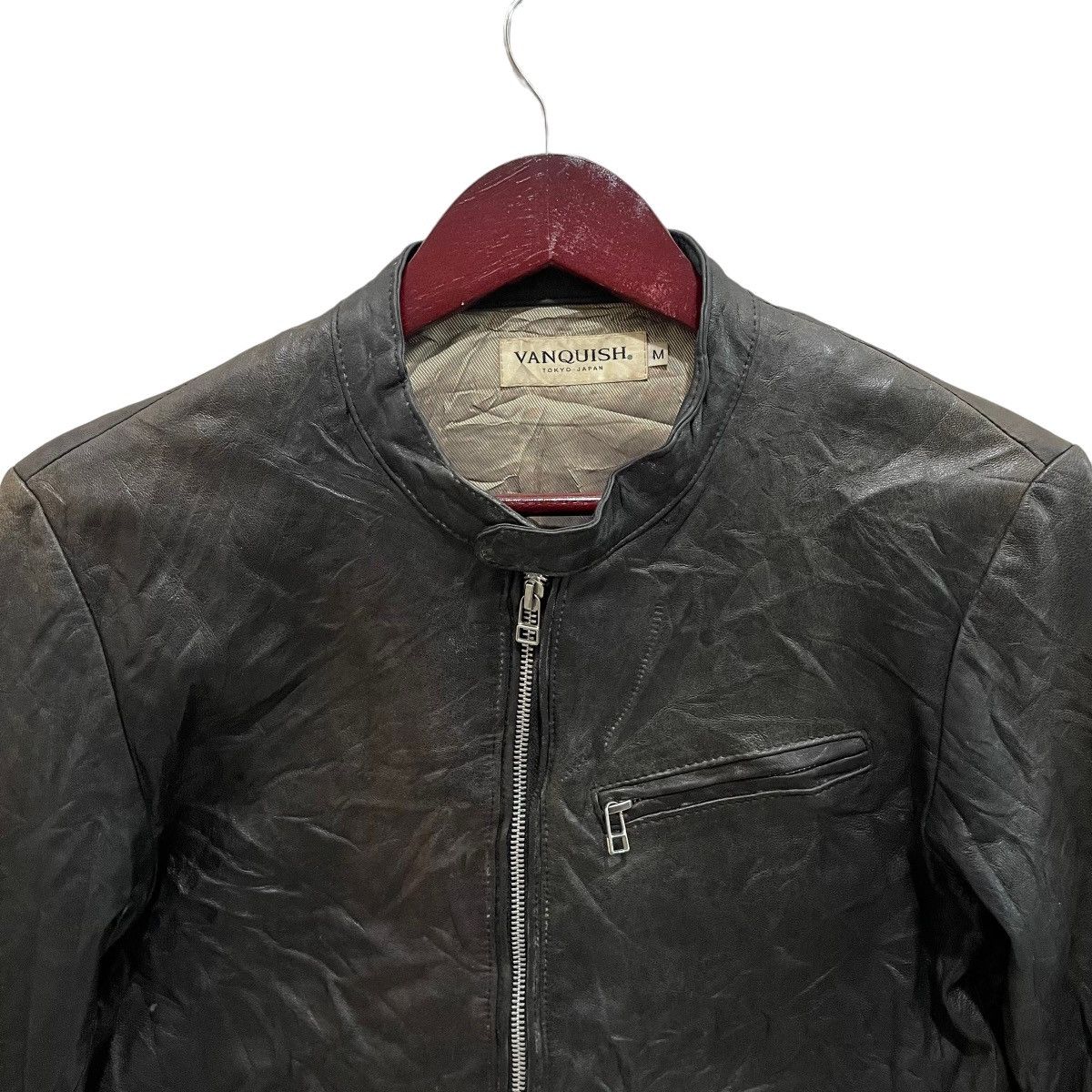 Vanquish × Vintage Vintage VANQUISH Leather Motorcycle Rider Zipper Jacket Size US M / EU 48-50 / 2 - 2 Thumbnail