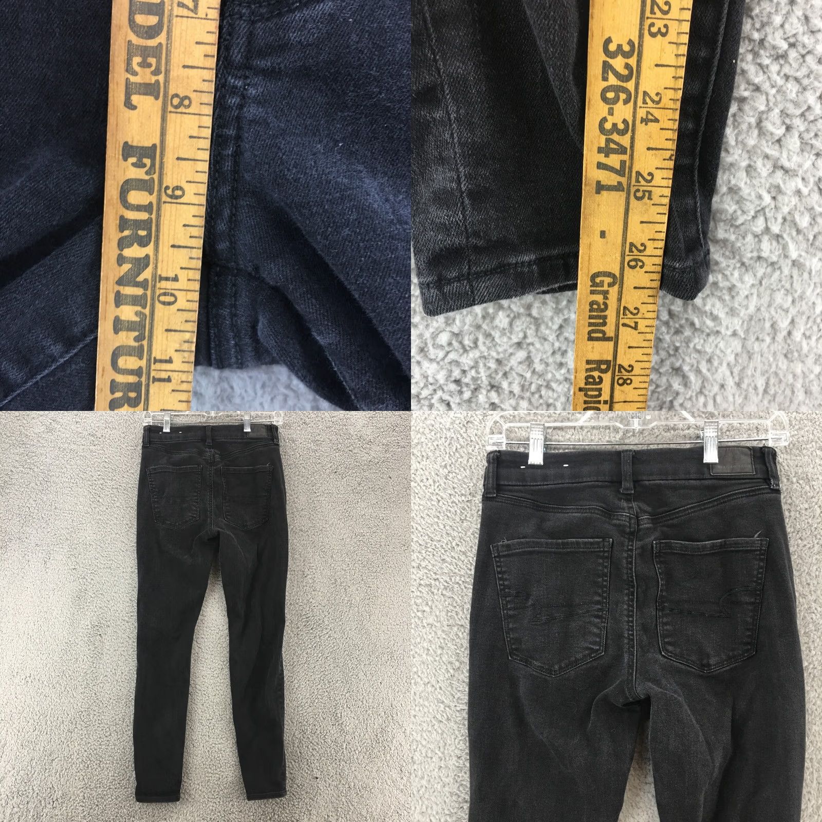 American Eagle Outfitters American Eagle Outfitters Next Level Stretch Skinny Jeans Womens 6 Black Denim Mid Rise Zip Jeans Womens Black Denim Mid Rise Zip Size 28" / US 6 / IT 42 - 8 Thumbnail