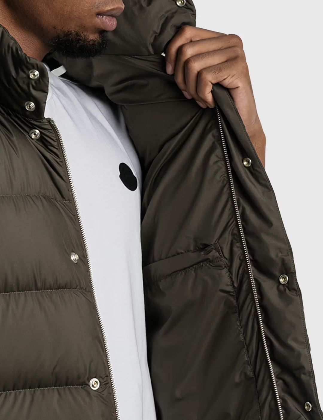 Moncler o1B3y1r0426 Herniaire Quilted Down Vest in Green Size US L / EU 52-54 / 3 - 8 Thumbnail