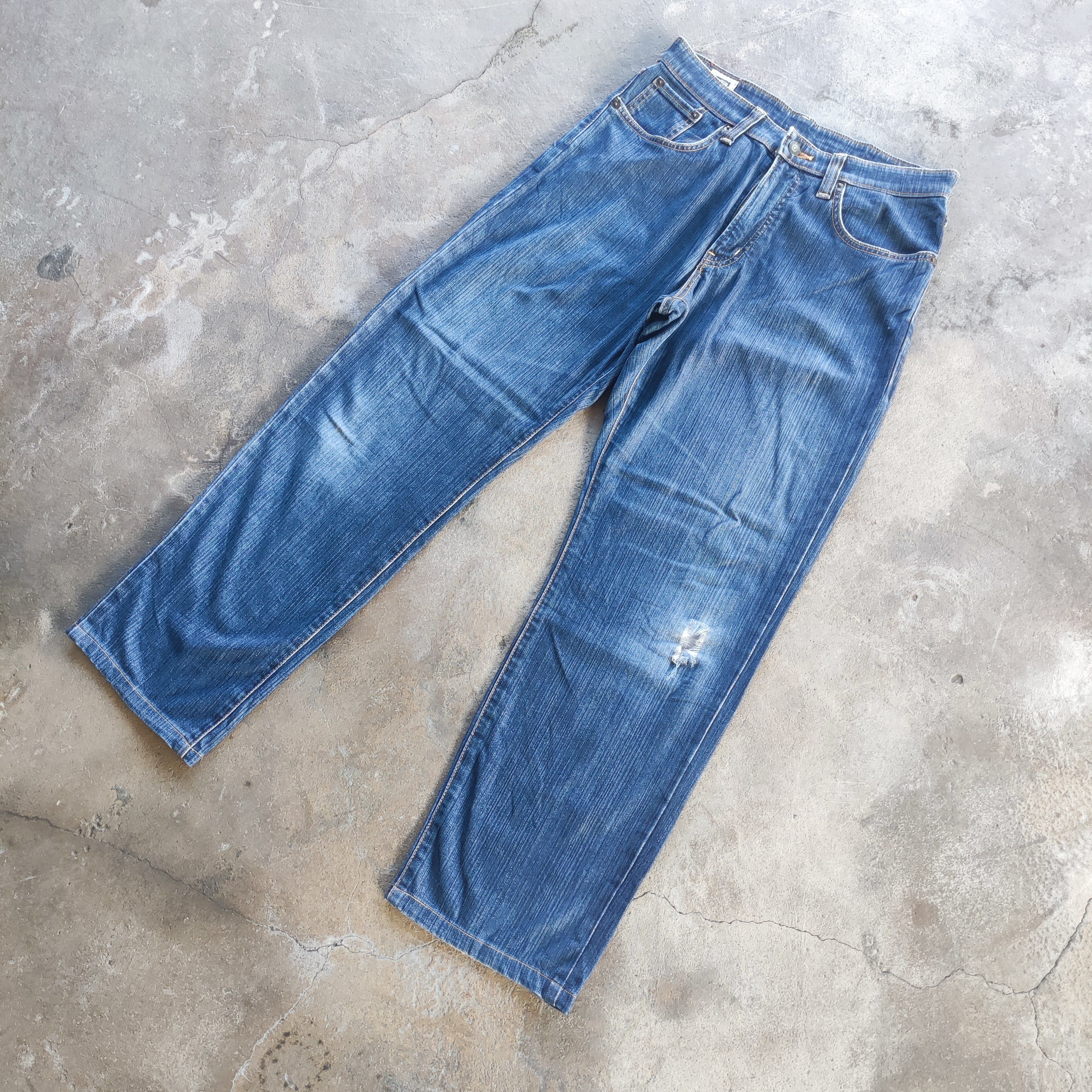 Edwin Vintage Edwin Brand Buggy Jeans Distressed Ripped Pants Size US 30 / EU 46 - 2 Thumbnail