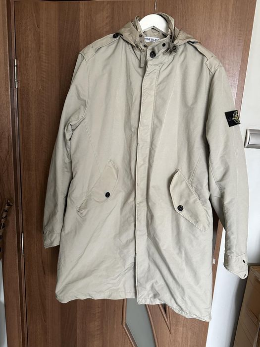 Stone island best sale trench coat beige